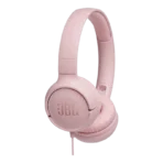 • **JBL Tune 500 Wired On-Ear Headphones** is a lightweight and portable wired headphone designed to deliver powerful JBL Pure Bass Sound for everyday music listening, calls, and entertainment. Equipped with 32mm dynamic drivers, a comfortable on-ear design, and a durable tangle-free flat cable, the JBL Tune 500 offers reliable audio performance with convenient controls for modern users. Featuring a foldable construction, built-in microphone, and one-button remote support for voice assistants like Siri and Google Now, these headphones are ideal for travel, study, office work, and daily use. • **JBL Pure Bass Sound Technology** delivers deep, punchy bass and clear audio performance inspired by JBL’s professional sound systems used in famous venues worldwide. • **32mm Dynamic Drivers** provide balanced sound output with strong bass response and detailed vocals for music, videos, and calls. • **Lightweight On-Ear Design** ensures comfortable long listening sessions with soft ear cushions and a padded headband for everyday use. • **Foldable Portable Construction** allows the headphones to fold flat for easy carrying and convenient storage during travel or commuting. • **One-Button Remote with Built-in Microphone** enables simple music playback control, call management, and voice assistant activation directly from the cable. • **Voice Assistant Support** gives quick access to Siri or Google Assistant using the integrated remote control button. • **Tangle-Free Flat Cable Design** prevents cable twisting and tangling, improving durability and convenience while on the move. • **Hands-Free Calling Support** allows users to answer and manage calls without removing the headphones. • **Universal Wired Compatibility** supports smartphones, tablets, laptops, desktop computers, and other devices with standard audio connectivity. • **Comfortable Everyday Listening Experience** combines lightweight materials with ergonomic ear cushions for casual listening throughout the day. --- **Specifications** **Product Name:** JBL Tune 500 Wired On-Ear Headphones **Driver Information:** • 32mm Dynamic Drivers **Sound Technology:** • JBL Pure Bass Sound **Frequency Response:** • 20Hz – 20kHz **Sensitivity:** • 1kHz – 24dBV/Pa **Impedance:** • 32Ω **Microphones:** • Built-in Microphone • Number of Microphones: 1 **Connectivity:** • Wired Connection **Cable Information:** • Cable Length: 118.7cm / 3.89ft • Tangle-Free Flat Cable Design **Controls:** • One-Button Remote Control • Music Playback Control • Call Management • Voice Assistant Activation **Voice Assistant Support:** • Siri • Google Assistant **Design Features:** • On-Ear Design • Foldable Construction • Flat-Fold Design • Lightweight Build • Soft Ear Cushions • Padded Headband **Weight:** • 148g **Functions:** • Hands-Free Calling • Built-in Microphone • Foldable Design • JBL Pure Bass Sound • Portable Everyday Use --- **Q&A** **Q1: Is the JBL Tune 500 wireless or wired?** • The JBL Tune 500 is a wired on-ear headphone designed for reliable plug-and-play audio connectivity. **Q2: Does the headphone have a microphone for calls?** • Yes, it includes a built-in microphone and one-button remote for hands-free calling. **Q3: Can I use voice assistants with the JBL Tune 500?** • Yes, the one-button remote supports quick access to Siri and Google Assistant. **Q4: Are the headphones comfortable for long use?** • Yes, the lightweight design, soft ear cushions, and padded headband provide comfortable extended listening sessions. **Q5: Does the cable get tangled easily?** • No, the headphone uses a durable flat tangle-free cable to reduce cable twisting and tangling. **Q6: Are the JBL Tune 500 headphones foldable?** • Yes, the foldable and flat-fold design makes them easy to carry and store. **Q7: What type of sound does the JBL Tune 500 deliver?** • It features JBL Pure Bass Sound with strong bass performance and balanced audio quality. **Q8: Can I use these headphones with laptops and smartphones?** • Yes, the JBL Tune 500 is compatible with smartphones, tablets, laptops, and other audio devices with wired connectivity. **Q9: What is the driver size of the JBL Tune 500?** • The headphones are equipped with 32mm dynamic drivers. **Q10: Is the JBL Tune 500 suitable for travel?** • Yes, the lightweight foldable design makes it convenient for commuting, travel, and everyday portable use.