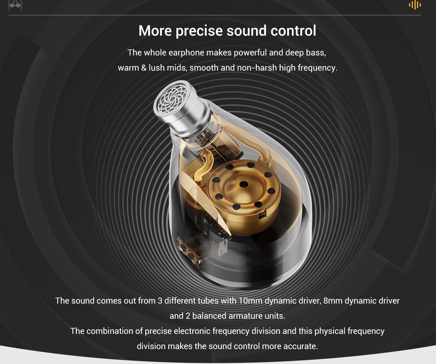 Kefine Quatio 2DD 2BA Hybrid HiFi Earphone 3