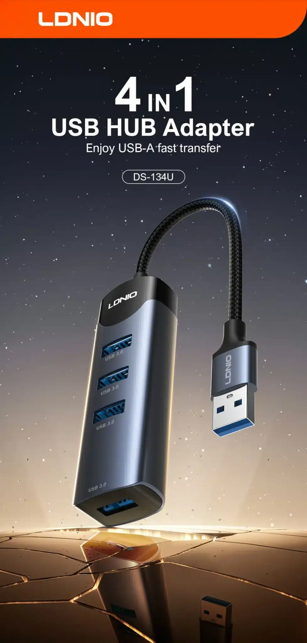 LDNIO DS 134U USB A To USB 3.04 High Speed Data Transmission Hub Adapter 3
