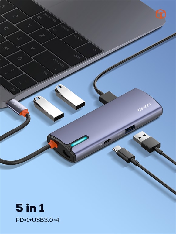 LDNIO DS 15U 5 In 1 Usb C Dock Station 4