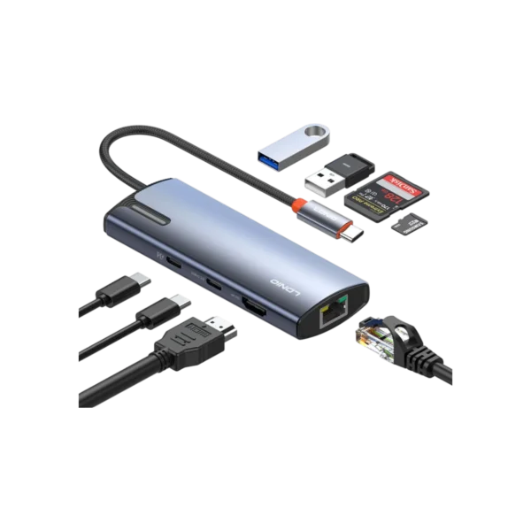 LDNIO DS-18H 8 In 1 USB C Hub Adapter