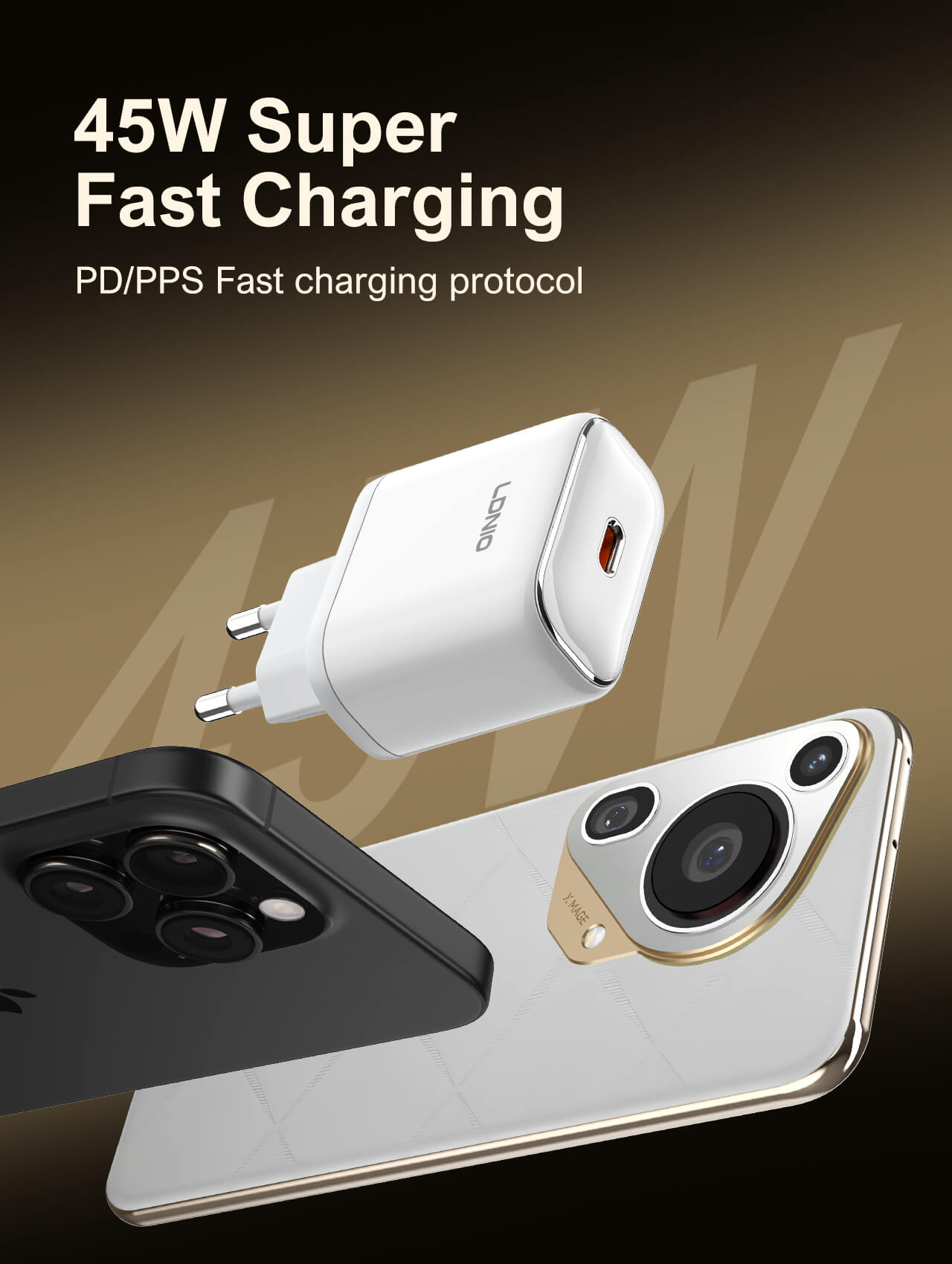 LDNIO Q1415 45W Portable Fast Charger PD Fast Charging Adapter 3