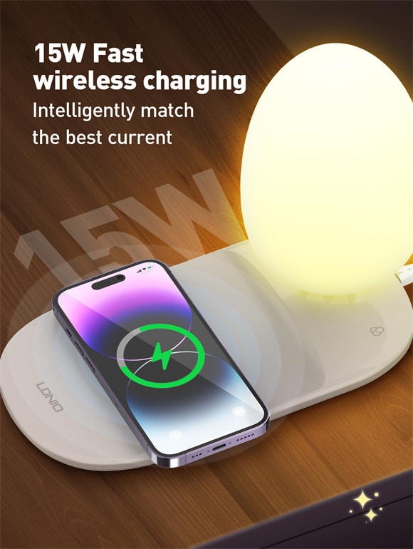 LDNIO Y3 2 in 1 Fast Wireless Charging Desk Lamp 4