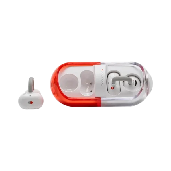 MOONDROP PILL OWS Ear-clip Earbuds Specialized 13mm Dynamic Driver: Ultra-high efficiency / ultra-low natural frequency / long-stroke wideband / compressed fiber diaphragm VDSF for OWS(B&K5128): Brand-new OWS specific Target Patent* Adaptive Bass Enhancement Algorithm: Further Shapes Natural Punchy Bass Over-sized Rear Cavity: Physically enhances bass depth Shape Memory Silicone C-Bridge: TPU + Titanium Alloy, Comfortable & Durable Dipole Directional Sound Transmission Technology: Greatly eliminates sound leakage Ultra-long Battery Life: 35+90 hours standby, 8+20 hours of playback Ergonomical Comfotable Fit: Smoth Suface, Sin-fiendly Snug Wear IPX4 Waterproof Protection: Perfect for Daily Life and Intense Workouts One-click Auto EQ: Easy to Custom Your Sound Profile 2nd Generation Online Interactive DSP: Unlimited Tuning, Customizable Options Universal Charging Case: Earbuds Can be Placed in the Case, Without Distinguishing Left I Right Sides The 55ms Low-latency Game Mode: Switch between music and gaming modes effortlessly Bass Control: Three tunings available NPU Hardware-level AI Noise Cancellation Microphone: Clear Call Pick-up Even in Noisy Environments MOONDROP APP: Support customization functions and toggle features Dual-Device Connectivity: Seamlessly switch between two paired devices Bluetooth 6.0: New Bluetooth version Specification Name: MOONDROP PILL Model: MD-OWS-003 Bluetooth Version: 6.0 Bluetooth Protocol: A2DP / AVRCP / HFP / HSP Codec: SBC / AAC Working Distance: 10m (Barrier Free Environment) Battery Life: 8H for Earbud (AAC mode) 20H for Charging Case (AAC mode) Battery Volume: 3.7V / 40mAh (Earbud) 3.7V / 300mAh (Charging case) Input: 5V - 1A, Output: 5V - 0.25A