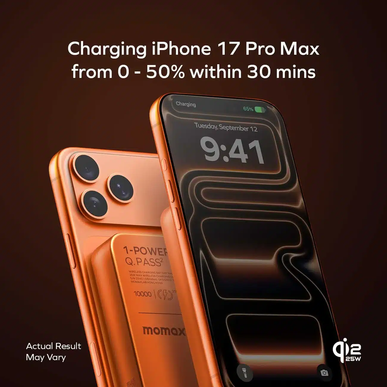 Momax 1 Power Q.Pass² 10000mAh Qi2 25W Magnetic Wireless Power Bank 1