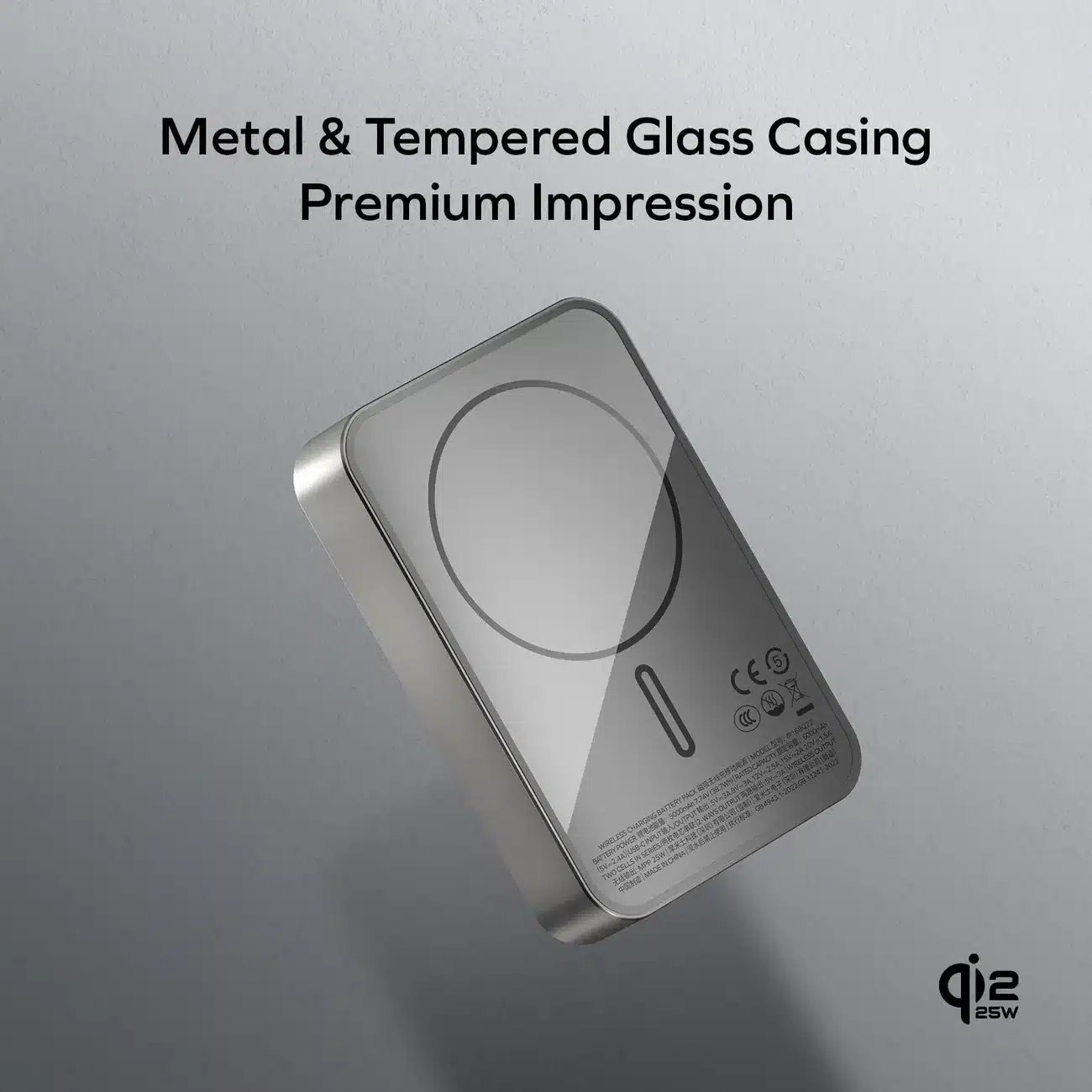 • **Momax 1-Power Q.Pass² 10000mAh Qi2 25W Magnetic Wireless Power Bank** is a next-generation premium magnetic wireless charging solution engineered for high-speed power delivery, intelligent multi-device charging, and luxurious portability. Equipped with genuine Qi2 25W certification, ultra-fast 30W USB-C Power Delivery, and a robust 10000mAh battery system, the Q.Pass² delivers exceptional charging performance for modern smartphones, tablets, earbuds, and other portable devices. Featuring premium metal and tempered glass construction, snap-on magnetic alignment, advanced safety protections, and compact ergonomic engineering, this power bank is designed for users who demand powerful performance with sophisticated style. • **Qi2 Certified 25W Magnetic Wireless Charging** delivers advanced Magnetic Power Profile (MPP) charging with faster wireless speeds, precise alignment, and highly efficient power transfer. • **10000mAh High-Capacity Battery System** provides dependable backup power for smartphones, accessories, and everyday portable devices during travel, work, or outdoor activities. • **30W USB-C Power Delivery Input & Output** supports ultra-fast charging for both recharging the power bank and powering compatible devices with high-speed wired performance. • **Dual-Device Simultaneous Charging** allows users to charge one device wirelessly while charging another through the USB-C port at the same time. • **Premium Glass & Aluminum Alloy Construction** combines durability, heat resistance, and elegant aesthetics for a luxurious modern finish. • **Instant Magnetic Snap-On Connection** automatically aligns supported devices securely for stable wireless charging with effortless attachment. • **Automatic Charging Activation** begins charging immediately once the device magnetically connects to the charging surface. • **Ultra-Compact Portable Design** maintains a slim and travel-friendly form factor despite the large battery capacity. • **Anti-Slip Rubber Edge Design** improves grip stability and helps prevent accidental slipping during use. • **Advanced Multi-Layer Safety Protection** safeguards against overcharging, overheating, overcurrent, short circuits, and voltage instability. • **International Safety Certifications** ensure reliable performance with CE, FCC, CCC, Qi2, RoHS, and UN38.3 compliance standards. --- ## **Specifications** ### **Product Name:** Momax 1-Power Q.Pass² 10000mAh Qi2 25W Magnetic Wireless Power Bank ### **Battery Capacity:** • Battery Power: 5000mAh 7.74V (38.7Wh) • Rated Capacity: 6000mAh (5V⎓2.4A) ### **Battery Type:** • Two Cells in Series ### **Wireless Charging:** • Qi2 25W Certified • Magnetic Power Profile (MPP) 25W Wireless Output ### **USB-C Input:** • PD 30W Fast Input ### **USB-C Output:** • 5V⎓2.4A • 9V⎓3A • 12V⎓2.5A • 15V⎓2A • 20V⎓1.5A • Maximum Output: PD30W ### **Dual Output:** • 5V⎓3A ### **Material:** • Glass • Aluminum Alloy • Fireproof PC • ABS ### **Safety Features:** • Overcurrent Protection • Overvoltage Protection • Short Circuit Protection • Overtemperature Protection • Intelligent Power Management ### **Certifications:** • CE Certified • FCC Certified • CCC Certified • Qi2 25W Certified • RoHS Certified • UN38.3 Certified ### **Dimensions:** • 103 × 68.5 × 20.5 mm ### **Weight:** • 236g ### **SKU:** • IP168Q22D • IP168Q22L • IP168Q22M --- ## **Q&A** ### **Q1: What is the maximum wireless charging speed of the Q.Pass²?** The power bank supports up to 25W Qi2-certified magnetic wireless fast charging. ### **Q2: Does this power bank support MagSafe-compatible iPhones?** Yes, it supports magnetic wireless charging for MagSafe-compatible iPhones and Qi2-supported devices. ### **Q3: Can I charge two devices at the same time?** Yes, you can charge one device wirelessly and another device through the USB-C port simultaneously. ### **Q4: What is the maximum USB-C charging speed?** The USB-C port supports up to 30W Power Delivery input and output. ### **Q5: Is this suitable for tablets and larger devices?** Yes, the 30W PD output can charge compatible tablets, smartphones, gaming accessories, and other USB-C devices. ### **Q6: Does the magnetic connection stay secure during movement?** Yes, the strong magnetic alignment system helps maintain stable attachment during normal daily use. ### **Q7: Is the power bank safe for long-term usage?** Yes, it includes advanced safety systems for temperature control, overcurrent protection, short circuit protection, and voltage regulation. ### **Q8: What materials are used in the construction?** The body is built using premium glass, aluminum alloy, fireproof PC, and ABS materials. ### **Q9: Can I use the wireless charging feature with Android phones?** Yes, compatible Qi-enabled Android phones with magnetic-compatible cases can use the wireless charging feature. ### **Q10: Is it travel friendly?** Yes, despite its powerful battery capacity, the slim compact design makes it easy to carry in bags or pockets. ### **Q11: Does charging begin automatically after attachment?** Yes, charging activates automatically once the device magnetically snaps into position. ### **Q12: What certifications does this power bank have?** It carries CE, FCC, CCC, Qi2 25W, RoHS, and UN38.3 certifications for safety and quality assurance. ### **Q13: Can it charge earbuds wirelessly?** Yes, it supports wireless charging for compatible earbuds and accessories that support Qi charging. ### **Q14: Is the exterior resistant to heat and wear?** Yes, the premium materials and fireproof construction improve durability and heat resistance during operation. ### **Q15: Who is this power bank best suited for?** It is ideal for professionals, travelers, heavy smartphone users, and anyone needing premium high-speed portable charging with magnetic convenience.