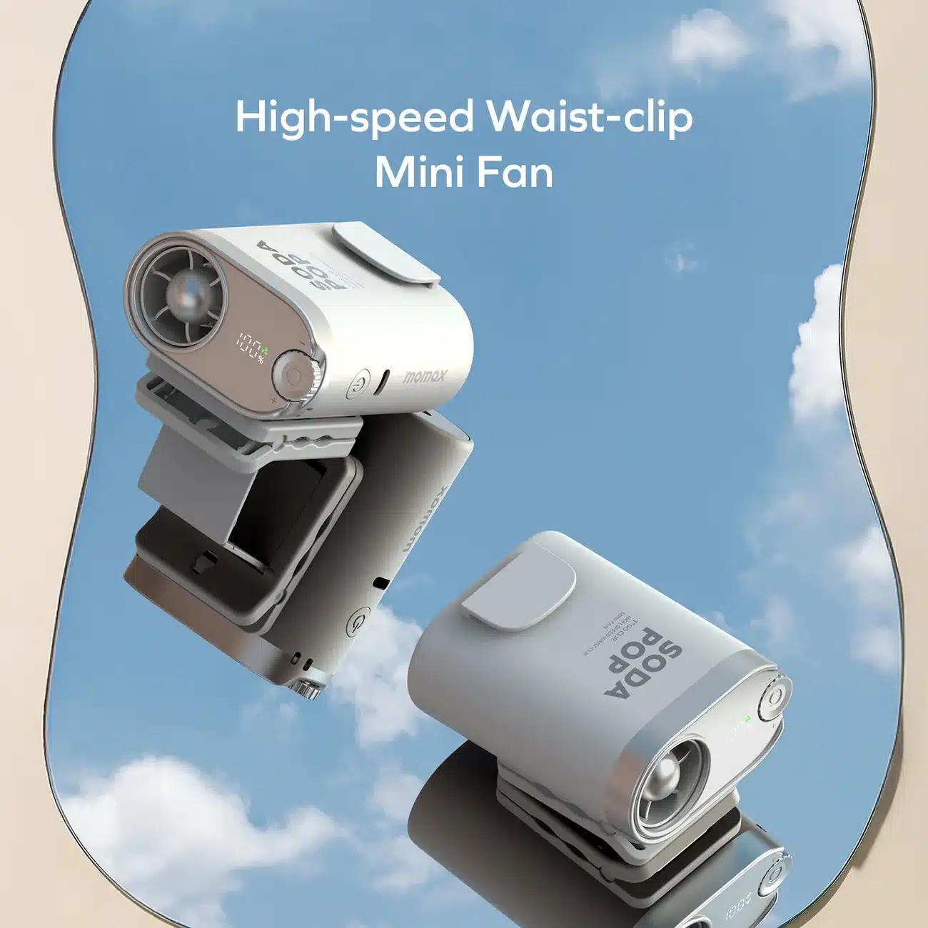 Momax 1° Go Clip High Speed Waist Clip Mini Fan IF23 5