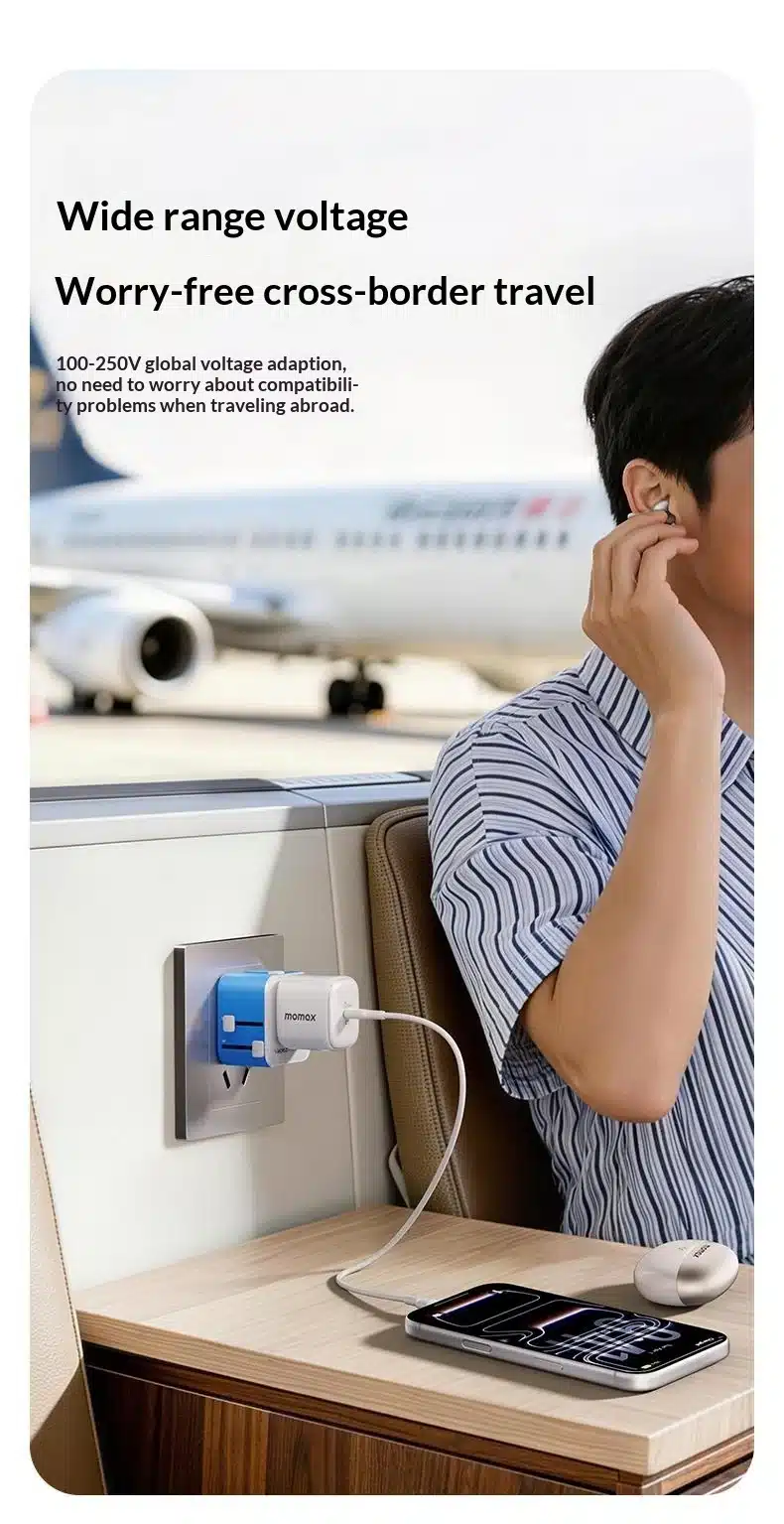 Momax UA37 1 World Pocket Mini Travel Adapter 2