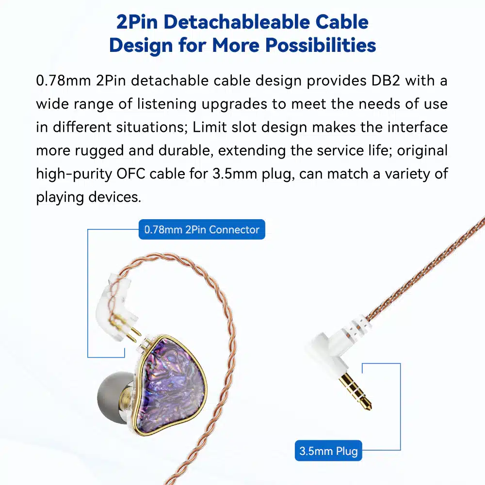 NICEHCK DB2 Hybrid BADD IEM Earphone 6