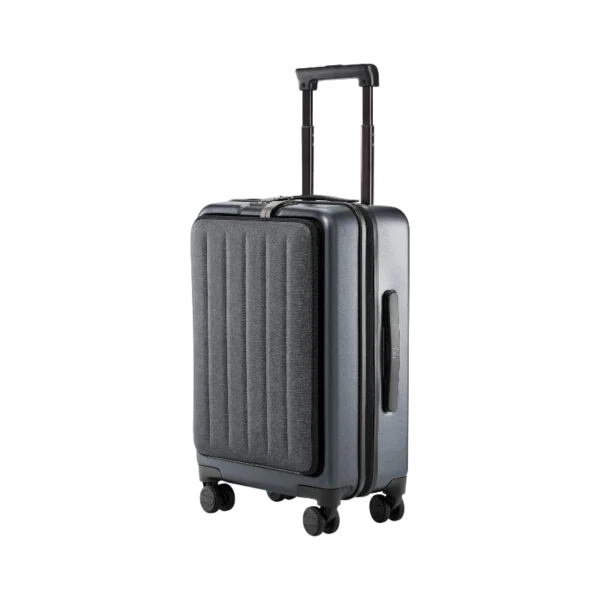 • **NINETYGO Seine Luggage Hardside Carry-on Pro with Front Compartment** is a premium smart carry-on suitcase designed for business travelers, professionals, and frequent flyers who require durability, organized storage, and effortless mobility. Featuring an innovative front-opening laptop compartment, ultra-tough hybrid shell construction, expandable storage capacity, and whisper-silent spinner wheels, this carry-on combines modern travel convenience with professional-grade protection. Built with Germany Covestro scratch-resistant polycarbonate, reinforced EVA front paneling, TSA-approved security locks, and a lightweight portable design, the NINETYGO Seine Carry-on Pro is ideal for business trips, airport travel, office commuting, and organized smart packing. • **Dedicated Front Laptop Compartment** provides quick and secure access to laptops up to 15.6 inches, tablets, travel documents, and electronic accessories. • **Business-Friendly Front Opening Design** allows easy device retrieval during airport security checks and in-flight usage without opening the main compartment. • **Germany Covestro Polycarbonate Shell** delivers outstanding scratch resistance, impact durability, and lightweight protection for travel reliability. • **Hybrid Protective Construction** combines rigid polycarbonate with flexible EVA front panel reinforcement for improved shock absorption and structural durability. • **Five Structural Reinforcement Ribs** enhance suitcase strength and maintain shape stability during heavy travel use. • **Water-Repellent Front Storage Area** protects electronics and accessories from light splashes and daily environmental exposure. • **Expandable Storage System** increases packing capacity up to 24% for more flexible travel organization and extra storage space. • **Maximum 47L Capacity** provides generous storage for clothing, gadgets, accessories, and travel essentials while maintaining carry-on convenience. • **TSA-Approved Dual Combination Locks** secure both the main compartment and front storage section for safer travel and airport compliance. • **Four 360° Silent Double Spinner Wheels** ensure smooth multidirectional rolling performance with quieter movement across different surfaces. • **Aluminum Alloy Telescoping Handle** features a durable 4-level adjustable design with minimal wobble for stable and comfortable handling. • **Lightweight Carry-on Construction** weighs approximately 3.4kg for easier airport mobility and overhead compartment handling. • **Professional Travel Aesthetic** combines modern business styling with practical functionality suitable for work trips and premium travel use. --- ## **Specifications** ### **Product Name:** NINETYGO Seine Luggage Hardside Carry-on Pro with Front Compartment ### **Brand:** • NINETYGO ### **Series:** • Seine Carry-on Pro ### **Size:** • 20 Inch ### **Capacity:** • Up to 36L • Expandable up to 47L ### **Material:** • Germany Covestro Polycarbonate (PC) • Aluminum Alloy • ABS • EVA ### **Color Options:** • Blue • Grey • Black ### **Weight:** • Approximately 3.4kg ### **Dimensions:** • 559 × 370 × 230 mm ### **Laptop Compatibility:** • Supports laptops up to 15.6 inches ### **Security System:** • TSA-Certified Dual Combination Locks ### **Wheel System:** • 4 × 360° Silent Double Spinner Wheels ### **Handle Type:** • 4-Level Aluminum Alloy Telescoping Handle ### **Front Compartment Features:** • Front-opening quick access design • Splash-resistant EVA compartment • Electronics storage support ### **Shell Construction:** • Scratch-resistant hard shell • Reinforced hybrid structure • Five structural reinforcement ribs ### **Special Features:** • Expandable storage system • Lightweight carry-on design • Business travel optimized layout • Water-repellent front section • Minimal handle wobble design ### **Functions:** • Carry-on travel • Laptop storage • Business travel organization • Secure airport transportation • Expandable packing support --- ## **Q&A** ### **Q1: What size laptop can fit in the front compartment?** The front compartment supports laptops up to 15.6 inches. ### **Q2: Is the suitcase airline carry-on compatible?** Yes, the 20-inch design meets most airline carry-on size requirements. ### **Q3: Does the suitcase support expandable storage?** Yes, the expandable design increases storage capacity by up to 24%, reaching a maximum of 47L. ### **Q4: What materials are used in the luggage construction?** The suitcase uses Germany Covestro polycarbonate, EVA, ABS, and aluminum alloy materials. ### **Q5: Does the suitcase include TSA locks?** Yes, it includes TSA-approved locks on both the main and front compartments. ### **Q6: Are the wheels quiet during movement?** Yes, the luggage features whisper-silent double spinner wheels for smooth rolling performance. ### **Q7: Is the front compartment water resistant?** Yes, the front compartment features water-repellent protection for electronics and accessories. ### **Q8: How much does the suitcase weigh?** The luggage weighs approximately 3.4kg. ### **Q9: Is the telescoping handle adjustable?** Yes, it includes a durable 4-level adjustable aluminum alloy telescoping handle. ### **Q10: Who is this luggage best suited for?** It is ideal for business travelers, professionals, students, and frequent flyers needing organized laptop-friendly carry-on storage.