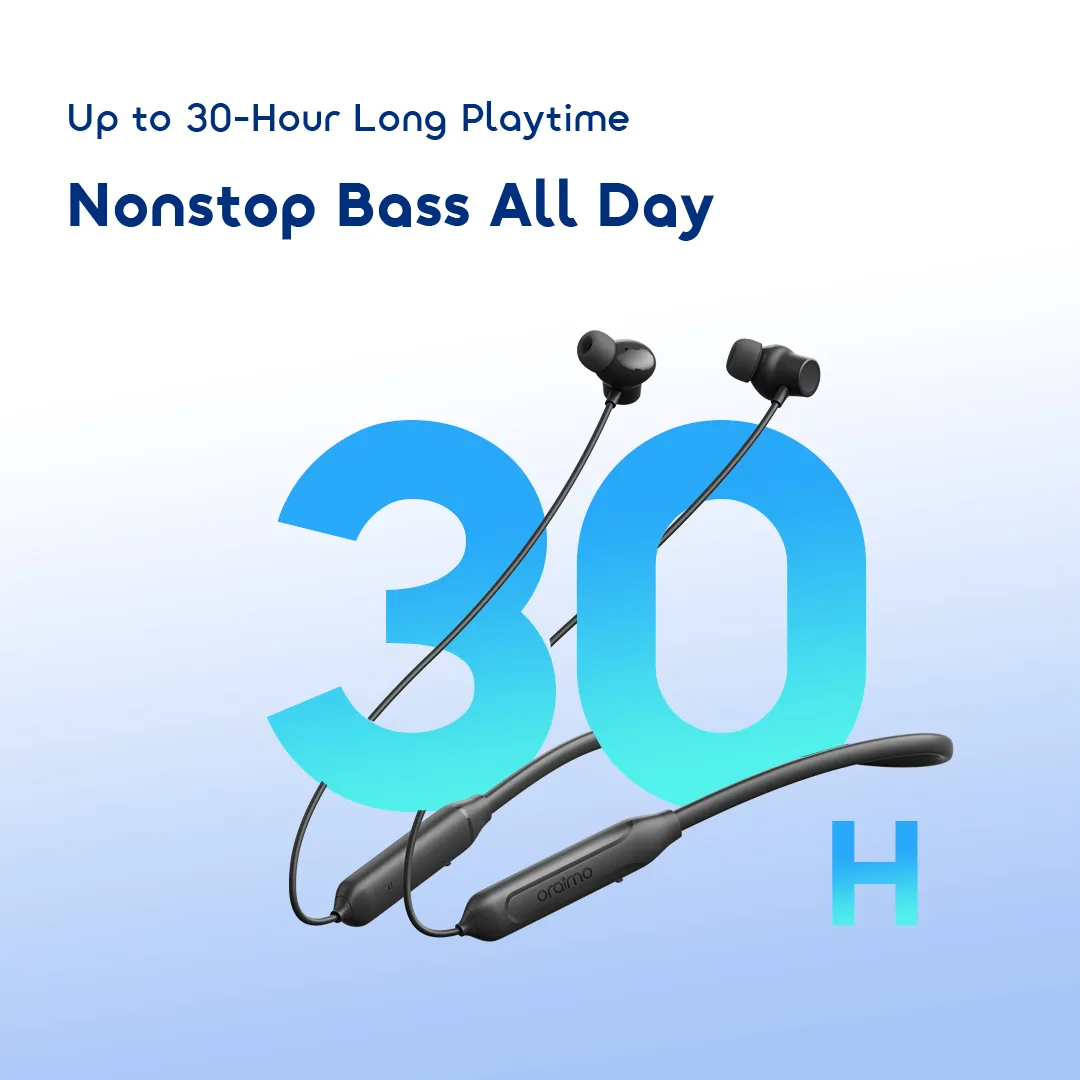 Oraimo Necklace Neo Powerful Bass 30hr Playingtime Wireless Neckband Headphone 4