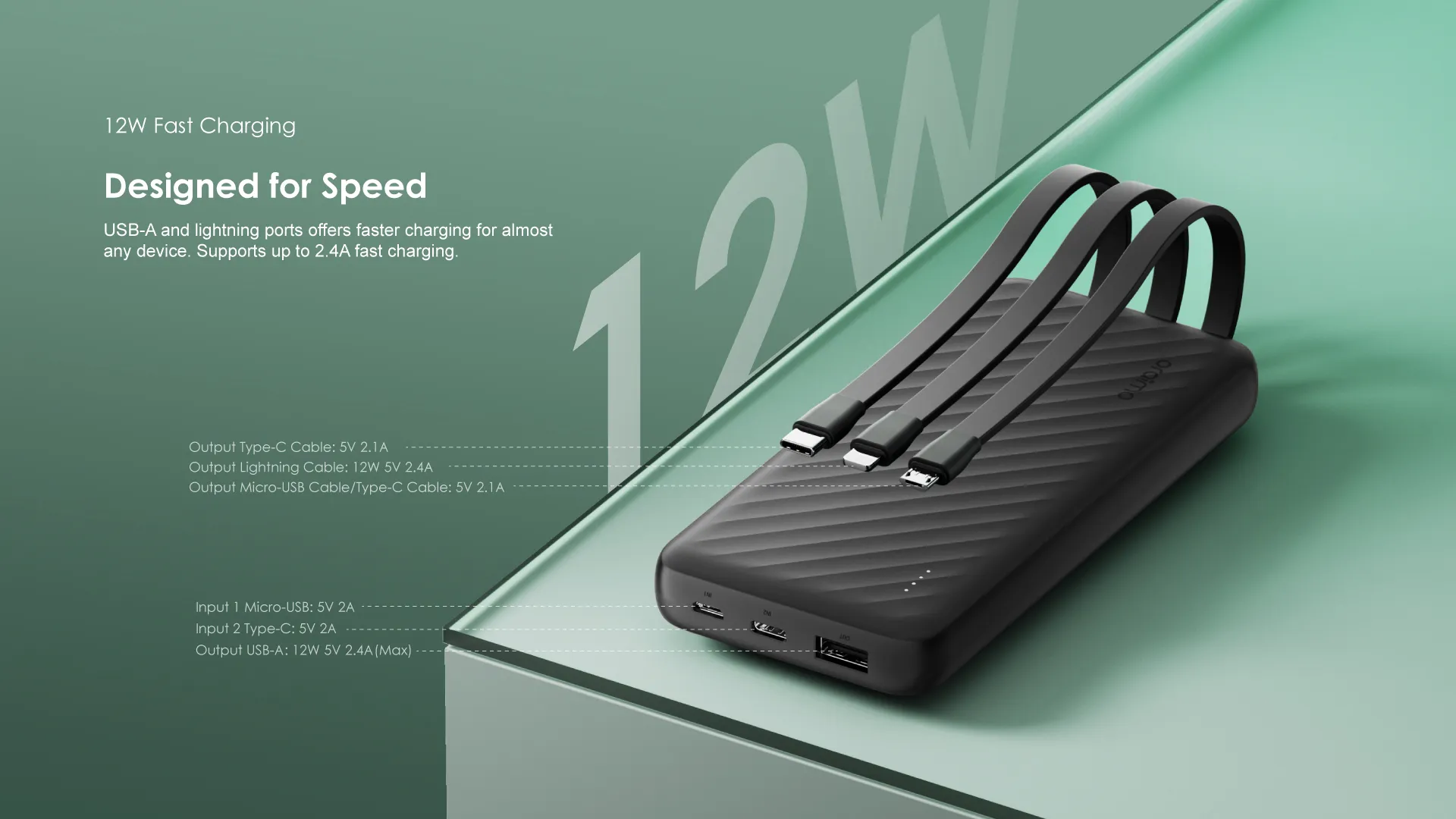 Oraimo Slice Link 10000mAh 12W Power Bank 6