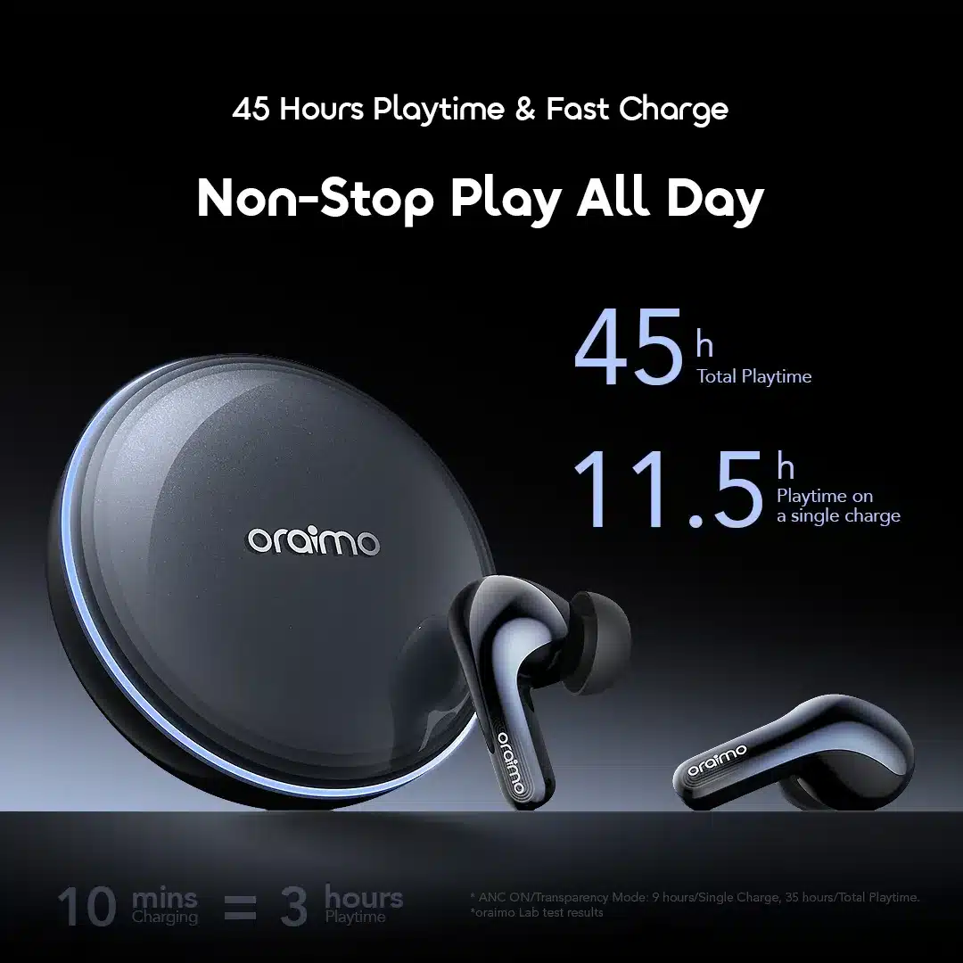 Oraimo SpaceBuds 2 AI Smart 45hrs Playtime True Wireless Earbuds 1