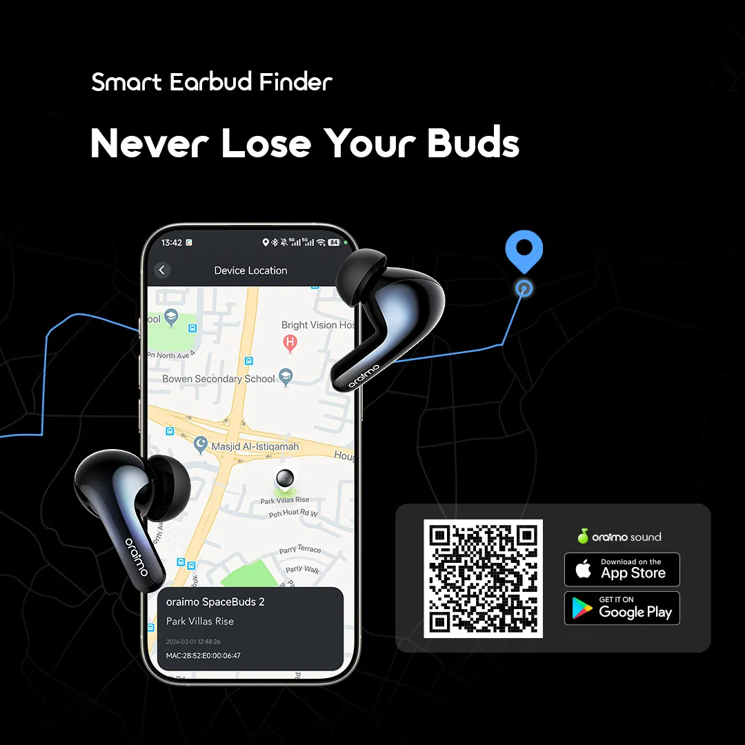Oraimo SpaceBuds 2 AI Smart 45hrs Playtime True Wireless Earbuds 2