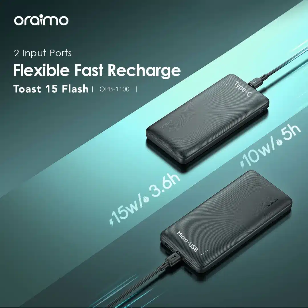 Oraimo Toast 15 Flash 10000mAh Fast Charging Power Bank 2