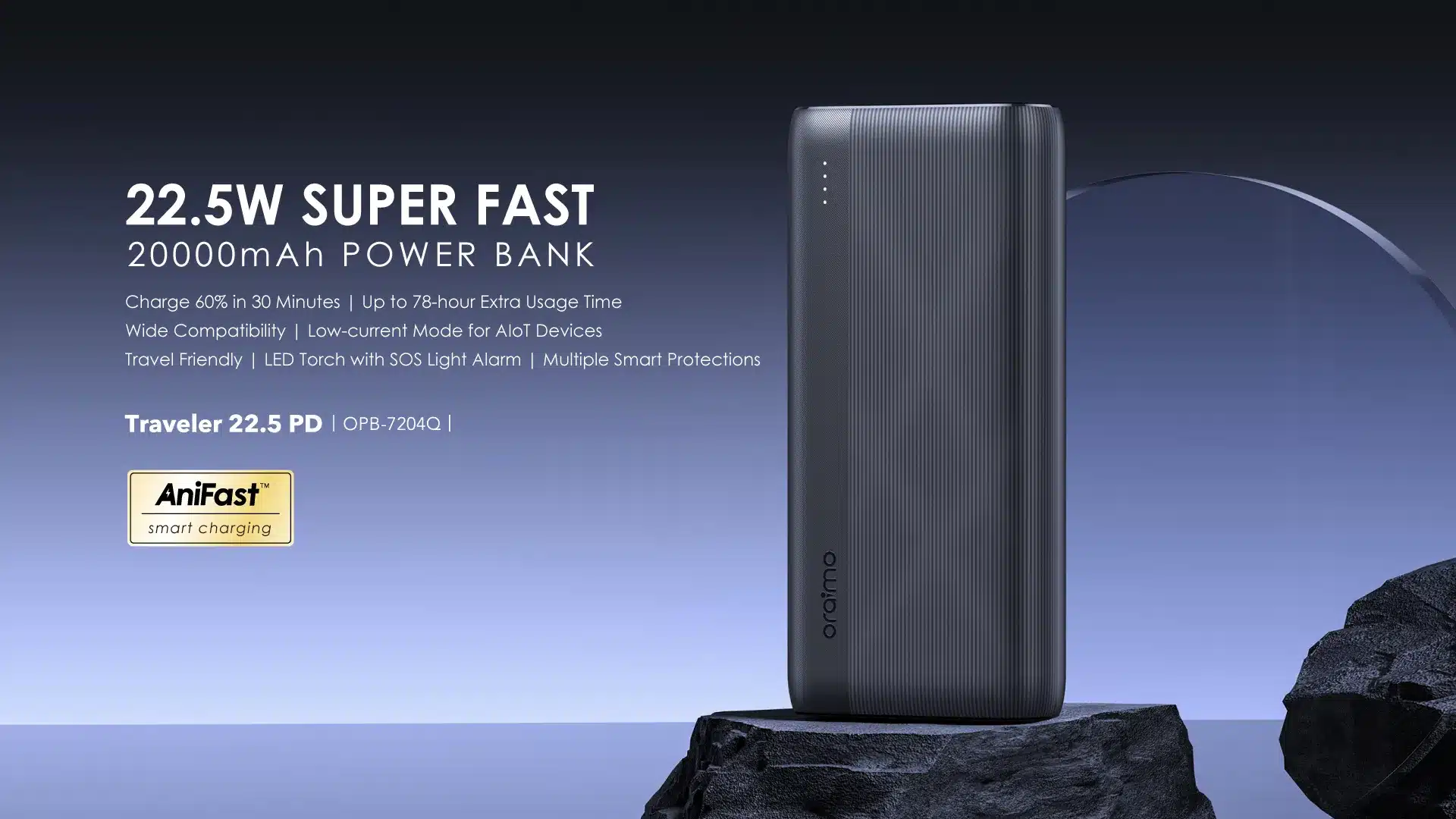Oraimo Traveler 22.5 PD 20000mAh 22.5W Power Bank 5