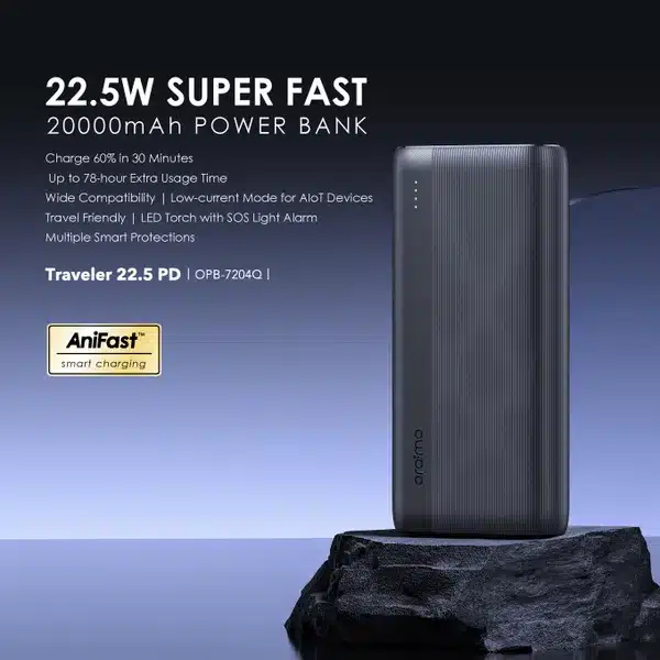 Oraimo Traveler 22.5 PD 20000mAh 22.5W Power Bank