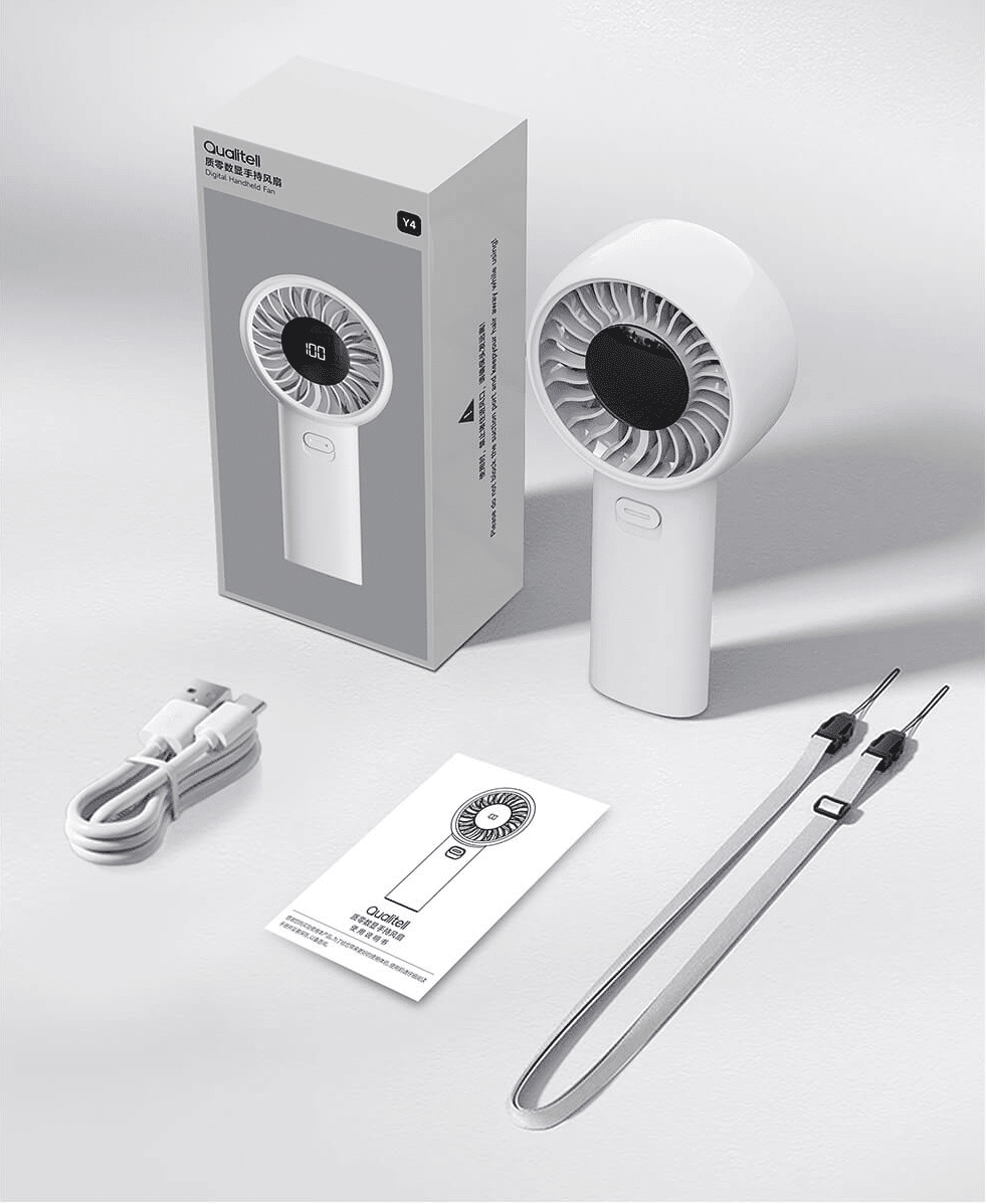 Qualitell Y4 Digital Handheld Fan 1