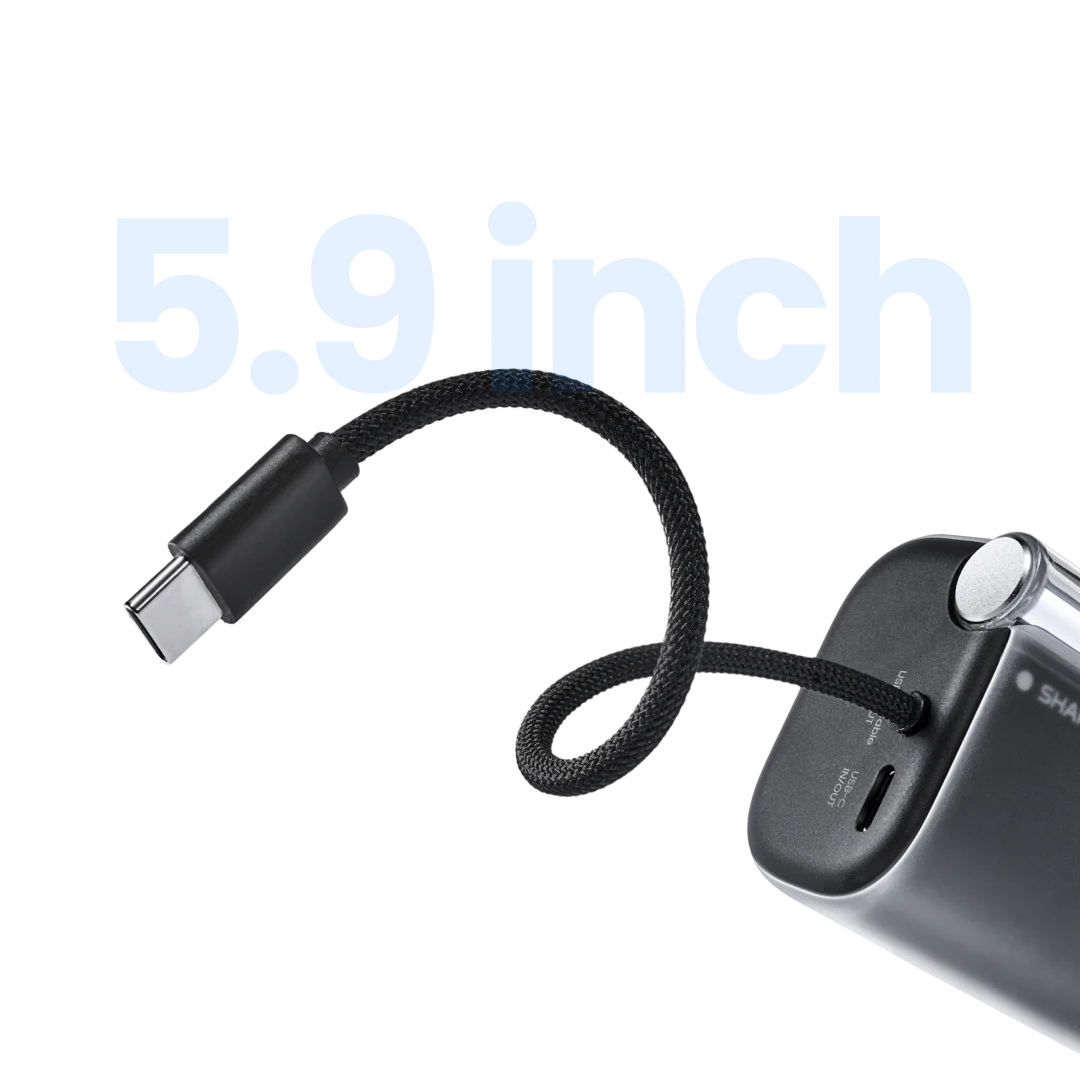 SHARGE Flow 3 Power Bank 45W 10K Built in Cable 1