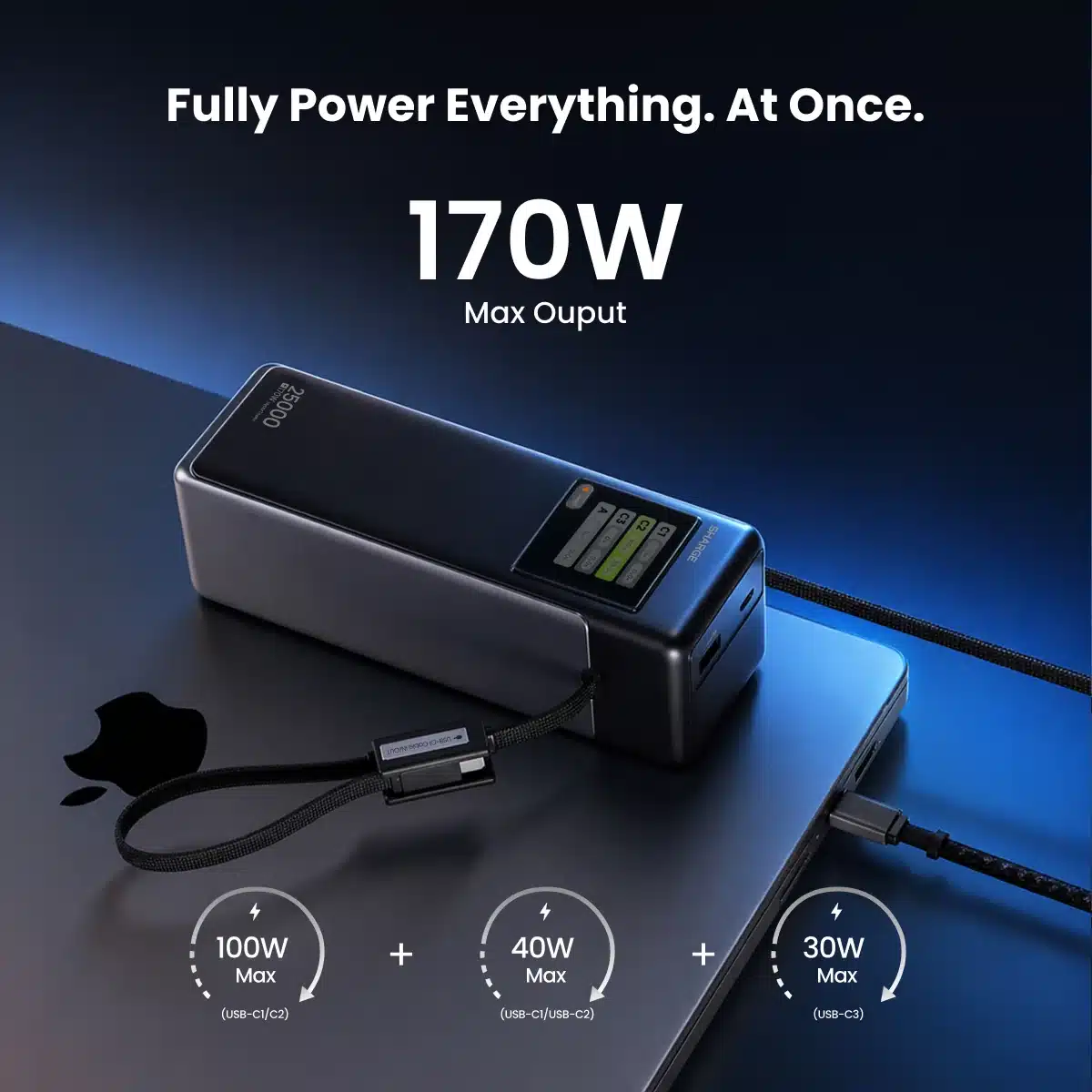 SHARGE HyperTower 170 Power Bank 4 in 1 170W 25K 5