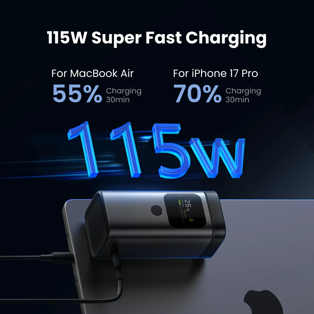 SHARGE StandMag 15000 Power Bank 115W 15K Qi2 3 Ports 4