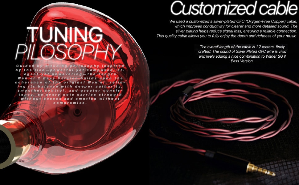 TANGZU WANER SG 2 Red Lion Edition In Ear Monitor Earphones 2