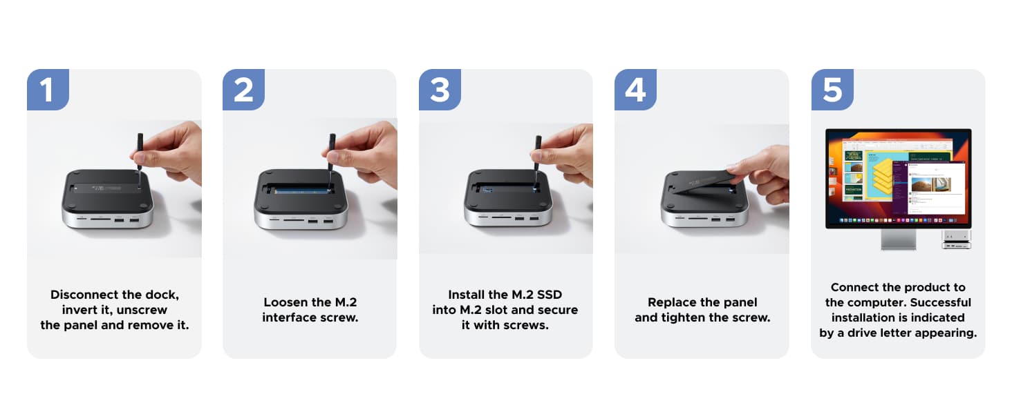 UGREEN Mac mini M4 Docking Station with NVMe SSD and USB A USB C Ports 1
