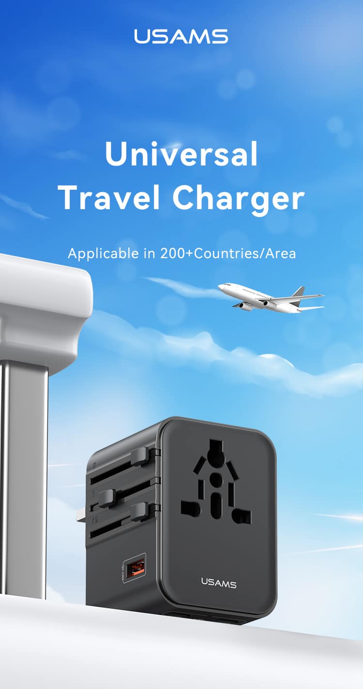USAMS CC309 25W Dual Type C USB Universal Travel Charger 5