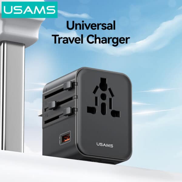 USAMS CC309 25W Dual Type-C + USB Universal Travel Charger