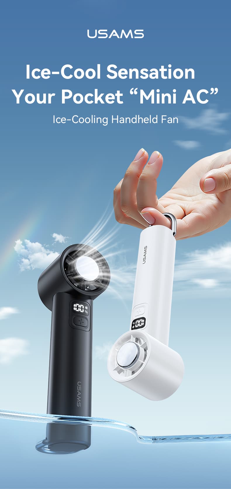 USAMS ZB361 Ice Cooling Handheld Fan 5