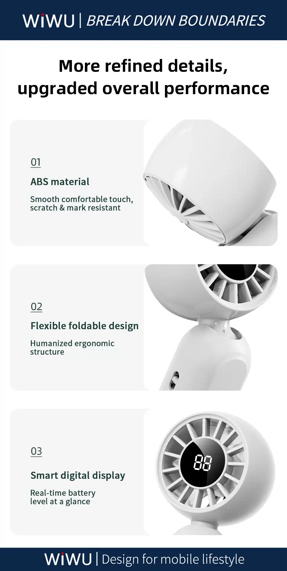WiWU Wi FS017 Bubble Mini Pro Portable Handheld Fan 8