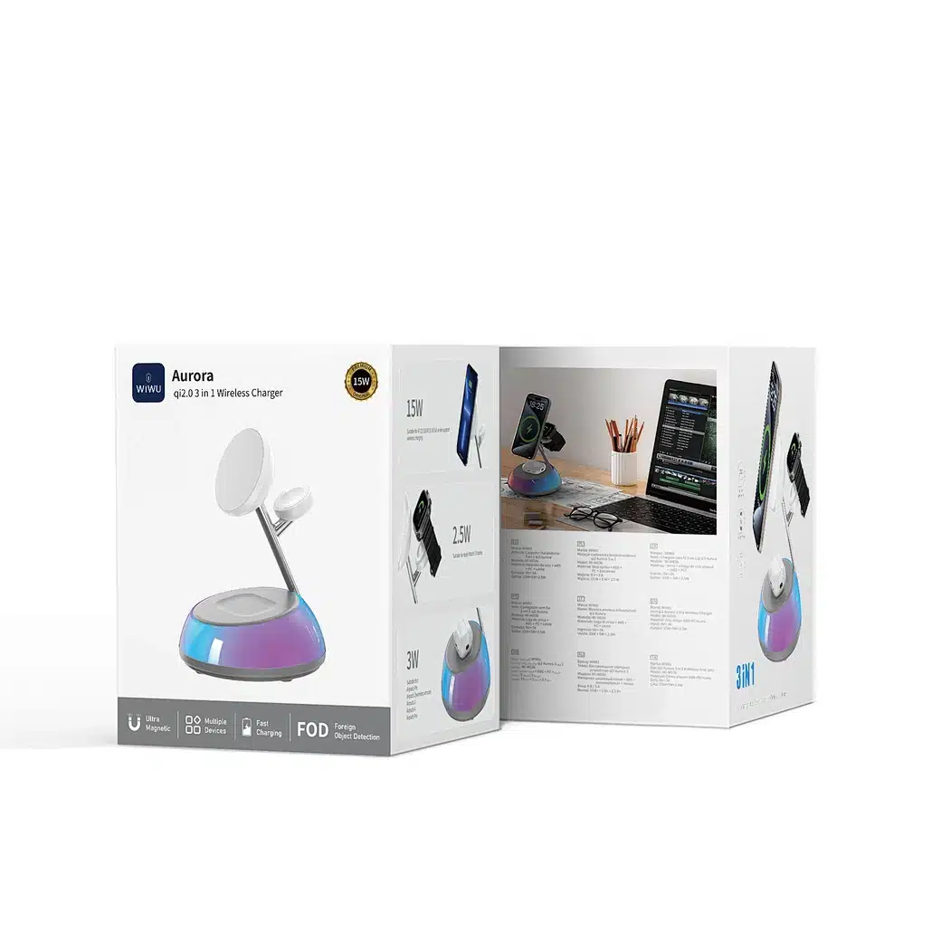 WiWU Wi W036 Aurora Qi2 3 in 1 Wireless Charger 1