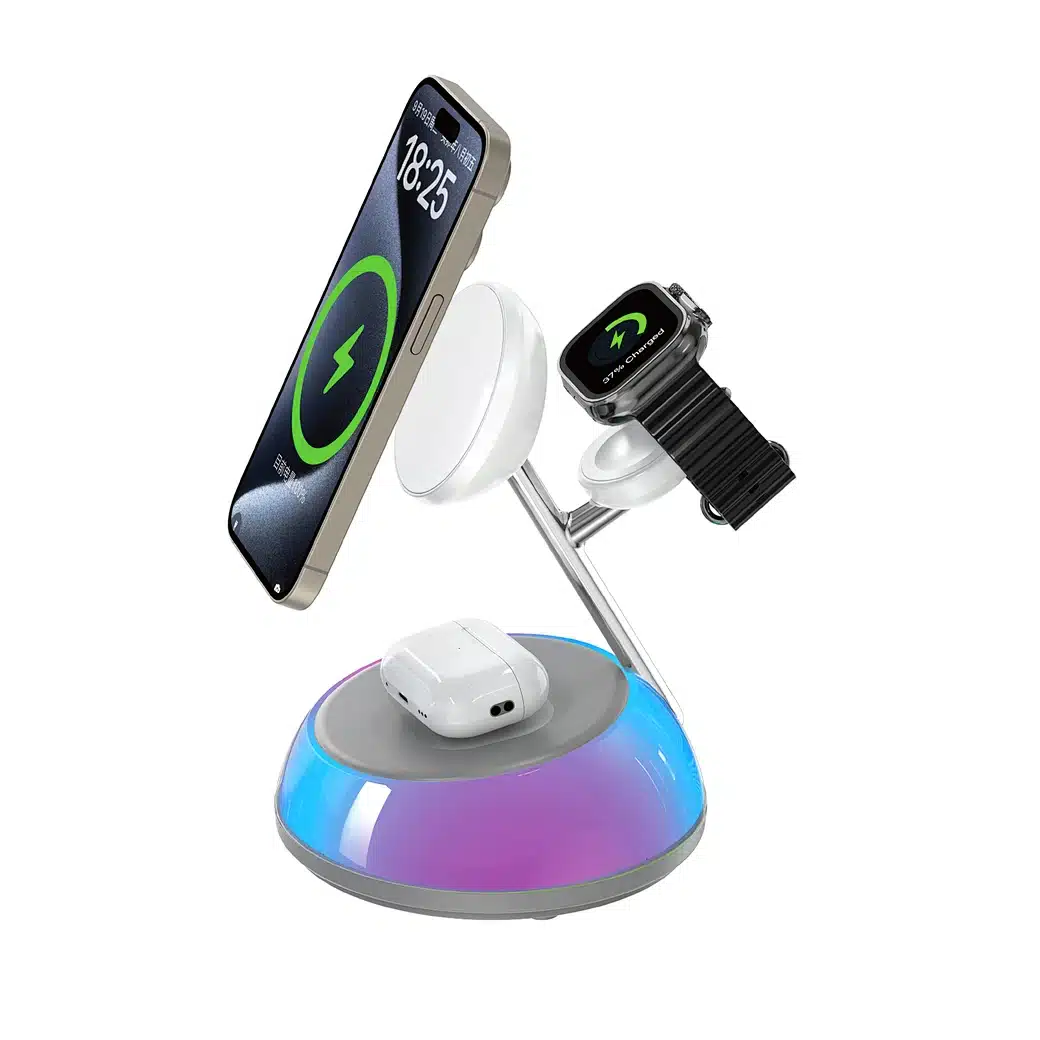 WiWU Wi W036 Aurora Qi2 3 in 1 Wireless Charger 4