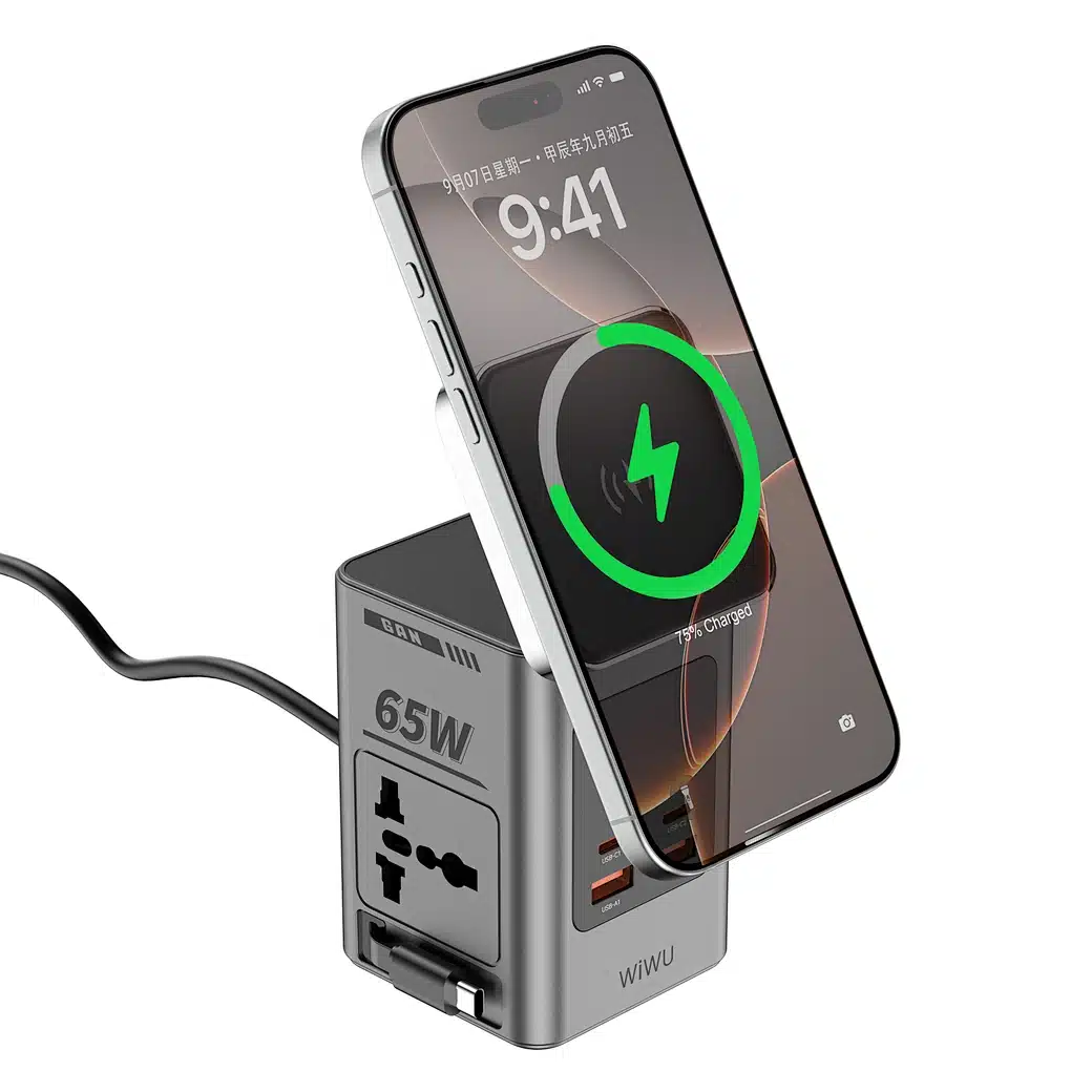 WiWU Wi W040 65W GaN 8 in 1 Desktop Power Station 4