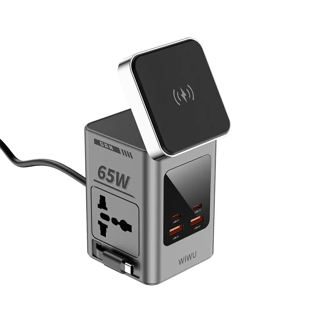 WiWU Wi W040 65W GaN 8 in 1 Desktop Power Station 6