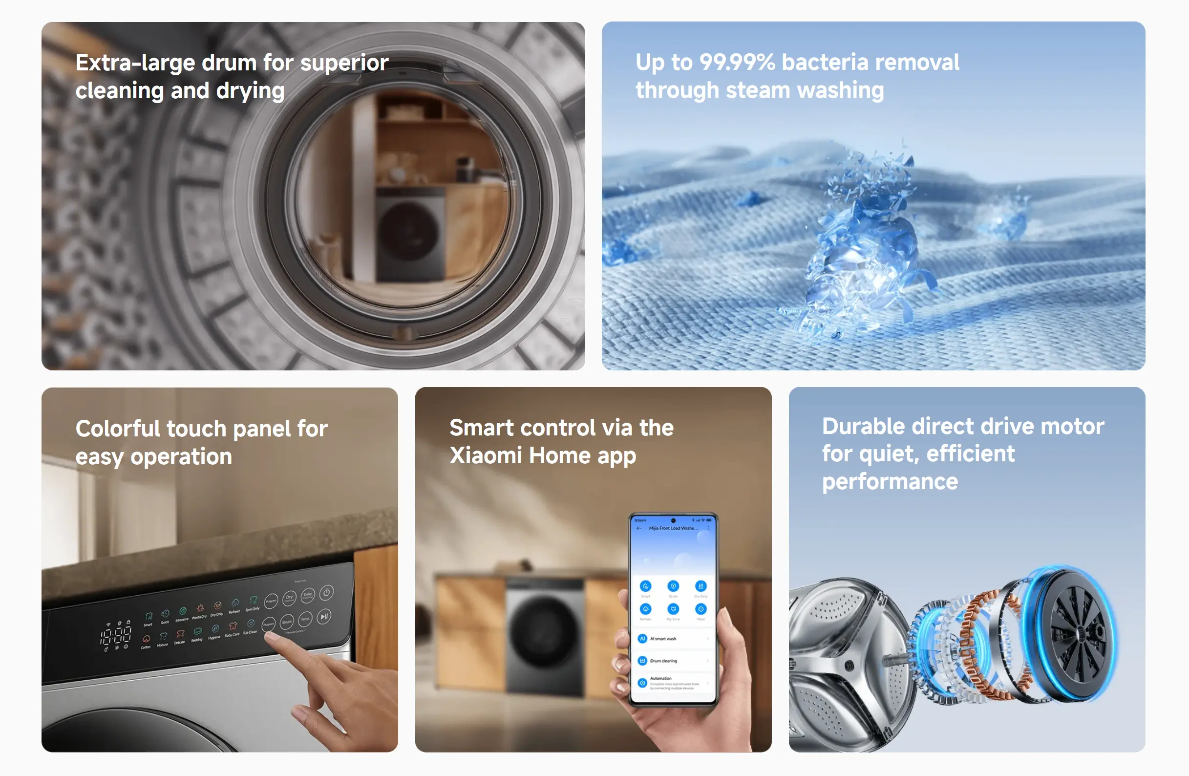 Xiaomi Mijia Front Load Washer Dryer 10.5kg XM105KGFLXGO 3