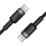• **ACEFAST C22-03 60W USB-C to USB-C Charging Cable** is a premium high-performance charging and data transfer cable designed for modern USB-C devices. Built with reinforced aluminum alloy connectors, durable TPE protection, and a strong nylon-braided exterior, this cable delivers reliable power delivery of up to 60W while maintaining excellent durability for everyday use. Whether you need fast charging for smartphones, tablets, laptops, gaming consoles, or other USB-C devices, the ACEFAST C22-03 provides safe, stable, and efficient performance with long-lasting reliability. • **60W Fast Charging Support** delivers up to 20V/3A power output, enabling rapid charging for compatible smartphones, tablets, laptops, and gaming devices. • **USB-C to USB-C Connectivity** ensures broad compatibility with modern USB-C devices and chargers for seamless charging and syncing. • **Reliable Data Transfer Function** supports USB 2.0 data transmission, allowing users to transfer files, photos, videos, and documents efficiently. • **Premium Aluminum Alloy Connectors** provide enhanced durability, improved heat resistance, and a premium appearance for long-term performance. • **Reinforced TPE Connector Protection** strengthens cable joints to reduce wear and tear from daily plugging and unplugging. • **Durable Nylon Braided Exterior** offers superior resistance against tangling, stretching, abrasion, and accidental pulling. • **10,000+ Bend Lifespan** ensures exceptional durability through extensive bending tests, making the cable ideal for everyday use. • **Optimal 1.2-Meter Length** provides convenient reach for charging and syncing devices at home, in the office, or while traveling. • **Wide Device Compatibility** supports USB-C smartphones, tablets, laptops, power banks, handheld gaming consoles, and other compatible devices. • **Safe & Certified Performance** meets international quality and safety standards with FCC, CE, RoHS, and EAC certifications. --- ```markdown id="sbfv0b" --- ``` ```markdown id="jvltqg" ## Specifications ``` ```markdown id="m2sp0g" **Product Name:** ACEFAST C22-03 60W USB-C to USB-C Charging Cable ``` **Series:** • ACEWIRE PRO **Cable Type:** • USB-C to USB-C Charging & Data Cable **Function:** • Fast Charging • Data Transfer **Power Output:** • Up to 60W Max • 20V ⎓ 3A **Data Transfer:** • USB 2.0 **Cable Length:** • 1.2m (3.94ft) **Weight:** • 28g **Connector Material:** • Aluminum Alloy • TPE Reinforcement **Cable Material:** • Nylon Braided Wire **Durability:** • 10,000+ Bend Test • Tear Resistant • Crack Resistant • Flexible Construction **Certifications:** • FCC • CE • RoHS • EAC **Compatibility:** • USB-C Smartphones • USB-C Tablets • USB-C Laptops • Gaming Consoles • Power Banks • USB-C Accessories **Key Features:** • 60W fast charging • Durable braided design • Reinforced connectors • Reliable data transfer • Wide compatibility • Lightweight construction ```markdown id="mrly1h" ## Q&A ``` ```markdown id="qnhjkn" **Q1: What is the maximum charging power of the ACEFAST C22-03?** A: The cable supports up to 60W fast charging with a maximum output of 20V/3A. ``` **Q2: Does this cable support data transfer?** A: Yes, it supports USB 2.0 data transfer for syncing files and other data. **Q3: What devices are compatible with this cable?** A: It is compatible with USB-C smartphones, tablets, laptops, gaming consoles, power banks, and other USB-C devices. **Q4: How long is the cable?** A: The cable measures 1.2 meters (3.94 feet) in length. **Q5: What materials are used in the cable construction?** A: The connectors are made from aluminum alloy and TPE, while the cable uses a durable nylon-braided exterior. **Q6: Is the cable durable enough for daily use?** A: Yes, it has passed more than 10,000 bend tests and is designed to resist tearing, cracking, and wear. **Q7: Can this cable charge laptops?** A: Yes, it can charge USB-C laptops that support charging within the cable's 60W power capability. **Q8: Does the cable support fast charging for smartphones?** A: Yes, when used with a compatible fast charger and device, it supports high-speed charging. **Q9: Is the cable lightweight for travel?** A: Yes, it weighs only 28g, making it easy to carry in a bag or pocket. **Q10: What certifications does the ACEFAST C22-03 have?** A: The cable is certified by FCC, CE, RoHS, and EAC, ensuring quality, safety, and compliance with international standards.