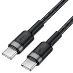 • **ACEFAST C22-03 60W USB-C to USB-C Charging Cable** is a premium high-performance charging and data transfer cable designed for modern USB-C devices. Built with reinforced aluminum alloy connectors, durable TPE protection, and a strong nylon-braided exterior, this cable delivers reliable power delivery of up to 60W while maintaining excellent durability for everyday use. Whether you need fast charging for smartphones, tablets, laptops, gaming consoles, or other USB-C devices, the ACEFAST C22-03 provides safe, stable, and efficient performance with long-lasting reliability. • **60W Fast Charging Support** delivers up to 20V/3A power output, enabling rapid charging for compatible smartphones, tablets, laptops, and gaming devices. • **USB-C to USB-C Connectivity** ensures broad compatibility with modern USB-C devices and chargers for seamless charging and syncing. • **Reliable Data Transfer Function** supports USB 2.0 data transmission, allowing users to transfer files, photos, videos, and documents efficiently. • **Premium Aluminum Alloy Connectors** provide enhanced durability, improved heat resistance, and a premium appearance for long-term performance. • **Reinforced TPE Connector Protection** strengthens cable joints to reduce wear and tear from daily plugging and unplugging. • **Durable Nylon Braided Exterior** offers superior resistance against tangling, stretching, abrasion, and accidental pulling. • **10,000+ Bend Lifespan** ensures exceptional durability through extensive bending tests, making the cable ideal for everyday use. • **Optimal 1.2-Meter Length** provides convenient reach for charging and syncing devices at home, in the office, or while traveling. • **Wide Device Compatibility** supports USB-C smartphones, tablets, laptops, power banks, handheld gaming consoles, and other compatible devices. • **Safe & Certified Performance** meets international quality and safety standards with FCC, CE, RoHS, and EAC certifications. --- ```markdown id="sbfv0b" --- ``` ```markdown id="jvltqg" ## Specifications ``` ```markdown id="m2sp0g" **Product Name:** ACEFAST C22-03 60W USB-C to USB-C Charging Cable ``` **Series:** • ACEWIRE PRO **Cable Type:** • USB-C to USB-C Charging & Data Cable **Function:** • Fast Charging • Data Transfer **Power Output:** • Up to 60W Max • 20V ⎓ 3A **Data Transfer:** • USB 2.0 **Cable Length:** • 1.2m (3.94ft) **Weight:** • 28g **Connector Material:** • Aluminum Alloy • TPE Reinforcement **Cable Material:** • Nylon Braided Wire **Durability:** • 10,000+ Bend Test • Tear Resistant • Crack Resistant • Flexible Construction **Certifications:** • FCC • CE • RoHS • EAC **Compatibility:** • USB-C Smartphones • USB-C Tablets • USB-C Laptops • Gaming Consoles • Power Banks • USB-C Accessories **Key Features:** • 60W fast charging • Durable braided design • Reinforced connectors • Reliable data transfer • Wide compatibility • Lightweight construction ```markdown id="mrly1h" ## Q&A ``` ```markdown id="qnhjkn" **Q1: What is the maximum charging power of the ACEFAST C22-03?** A: The cable supports up to 60W fast charging with a maximum output of 20V/3A. ``` **Q2: Does this cable support data transfer?** A: Yes, it supports USB 2.0 data transfer for syncing files and other data. **Q3: What devices are compatible with this cable?** A: It is compatible with USB-C smartphones, tablets, laptops, gaming consoles, power banks, and other USB-C devices. **Q4: How long is the cable?** A: The cable measures 1.2 meters (3.94 feet) in length. **Q5: What materials are used in the cable construction?** A: The connectors are made from aluminum alloy and TPE, while the cable uses a durable nylon-braided exterior. **Q6: Is the cable durable enough for daily use?** A: Yes, it has passed more than 10,000 bend tests and is designed to resist tearing, cracking, and wear. **Q7: Can this cable charge laptops?** A: Yes, it can charge USB-C laptops that support charging within the cable's 60W power capability. **Q8: Does the cable support fast charging for smartphones?** A: Yes, when used with a compatible fast charger and device, it supports high-speed charging. **Q9: Is the cable lightweight for travel?** A: Yes, it weighs only 28g, making it easy to carry in a bag or pocket. **Q10: What certifications does the ACEFAST C22-03 have?** A: The cable is certified by FCC, CE, RoHS, and EAC, ensuring quality, safety, and compliance with international standards.