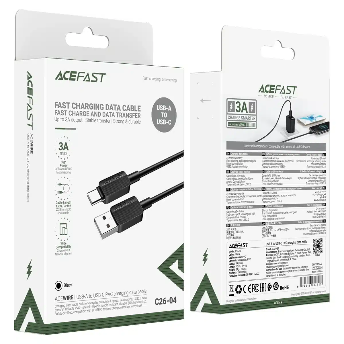 ACEFAST C26 04 USB A to USB C Cable 1