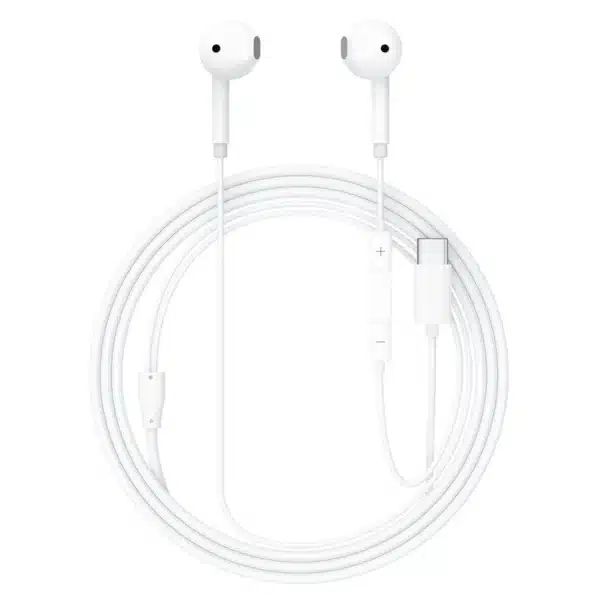 • **ACEFAST L13 USB-C Semi-In-Ear Wired Earphone with HD Mic** is a lightweight and comfortable wired earphone designed for everyday music listening, voice calls, online meetings, and multimedia entertainment. Featuring a digital USB-C connection with a built-in DAC chip, the L13 delivers clear, detailed audio while maintaining broad compatibility with modern USB-C devices. The ergonomic semi-in-ear design, HD microphone, and convenient three-button control make it an excellent choice for users seeking reliable sound quality and comfortable all-day wear. • **USB-C Digital Audio Connection** ensures stable signal transmission and compatibility with modern smartphones, tablets, and laptops. • **Built-In DAC Chip** provides digital audio processing for cleaner, more detailed sound reproduction. • **HD Microphone** delivers clear voice pickup for calls, online meetings, voice chats, and recordings. • **Three-Button Inline Control** allows convenient management of music playback, volume adjustment, and calls. • **Semi-In-Ear Ergonomic Design** offers a secure and comfortable fit while reducing ear fatigue during long listening sessions. • **Lightweight Construction** weighs only 15.5g for comfortable all-day use. • **High-Quality TPE Cable** provides durability, flexibility, and resistance to daily wear and tear. • **Tangle-Free Cable Design** helps prevent cable knots and improves convenience during storage and travel. • **Universal USB-C Compatibility** works with a wide range of USB-C smartphones, tablets, laptops, and other supported devices. • **No Adapter Required** allows direct connection to compatible USB-C devices. • **Ideal for Daily Use** suitable for music, podcasts, video streaming, online learning, office work, and phone calls. --- ## **Specifications** **Product Name:** ACEFAST L13 USB-C Semi-In-Ear Wired Earphone with HD Mic **Brand:** • ACEFAST **Model:** • L13 **Product Type:** • Wired Earphone **Connection Type:** • USB-C **Wearing Style:** • Semi-In-Ear --- ## **Audio Features** **Audio Processing:** • Built-In DAC Chip **Sound Characteristics:** • Digital Audio Transmission • High-Fidelity Sound Reproduction • Low Signal Loss --- ## **Microphone & Controls** **Microphone Type:** • HD Microphone **Control Type:** • Inline 3-Button Controller **Functions:** • Music Playback Control • Volume Adjustment • Call Answer/End • Voice Communication --- ## **Build & Design** **Material:** • TPE • ABS **Cable Type:** • Tangle-Free Cable **Cable Length:** • 1.2m **Design Features:** • Ergonomic Semi-In-Ear Structure • Comfortable Long-Term Wear • Durable Construction --- ## **Physical Specifications** **Weight:** • 15.5g **Plug Type:** • USB-C --- ## **Compatibility** **Compatible Devices:** • Android Smartphones with USB-C • USB-C Tablets • USB-C Laptops • MacBook • USB-C iPad Models • Other Compatible USB-C Devices **Supported Applications:** • Music Playback • Voice Calls • Online Meetings • Video Streaming • Gaming Communication • Online Learning --- ## **Q&A** **Q1: What type of connection does the ACEFAST L13 use?** A: The earphone uses a USB-C digital connection for direct compatibility with modern devices. **Q2: Does it include a DAC chip?** A: Yes, it features a built-in DAC chip for enhanced digital audio processing and improved sound quality. **Q3: Is there a microphone for phone calls?** A: Yes, the L13 includes an HD microphone for clear voice communication. **Q4: What controls are available on the cable?** A: The inline three-button controller allows volume adjustment, music playback control, and call management. **Q5: Is the earphone comfortable for long listening sessions?** A: Yes, the ergonomic semi-in-ear design is optimized for long-term comfort. **Q6: How long is the cable?** A: The cable length is approximately 1.2 meters. **Q7: Does the cable resist tangling?** A: Yes, the premium TPE cable is designed to reduce tangling and improve durability. **Q8: Can I use it with a USB-C laptop?** A: Yes, it is compatible with supported USB-C laptops, tablets, and smartphones. **Q9: How much does the earphone weigh?** A: The ACEFAST L13 weighs only 15.5 grams. **Q10: Who is the ACEFAST L13 best suited for?** A: It is ideal for students, professionals, commuters, and everyday users looking for comfortable USB-C earphones with clear sound quality and reliable call performance.