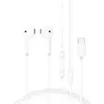 • **ACEFAST L13 USB-C Semi-In-Ear Wired Earphone with HD Mic** is a lightweight and comfortable wired earphone designed for everyday music listening, voice calls, online meetings, and multimedia entertainment. Featuring a digital USB-C connection with a built-in DAC chip, the L13 delivers clear, detailed audio while maintaining broad compatibility with modern USB-C devices. The ergonomic semi-in-ear design, HD microphone, and convenient three-button control make it an excellent choice for users seeking reliable sound quality and comfortable all-day wear. • **USB-C Digital Audio Connection** ensures stable signal transmission and compatibility with modern smartphones, tablets, and laptops. • **Built-In DAC Chip** provides digital audio processing for cleaner, more detailed sound reproduction. • **HD Microphone** delivers clear voice pickup for calls, online meetings, voice chats, and recordings. • **Three-Button Inline Control** allows convenient management of music playback, volume adjustment, and calls. • **Semi-In-Ear Ergonomic Design** offers a secure and comfortable fit while reducing ear fatigue during long listening sessions. • **Lightweight Construction** weighs only 15.5g for comfortable all-day use. • **High-Quality TPE Cable** provides durability, flexibility, and resistance to daily wear and tear. • **Tangle-Free Cable Design** helps prevent cable knots and improves convenience during storage and travel. • **Universal USB-C Compatibility** works with a wide range of USB-C smartphones, tablets, laptops, and other supported devices. • **No Adapter Required** allows direct connection to compatible USB-C devices. • **Ideal for Daily Use** suitable for music, podcasts, video streaming, online learning, office work, and phone calls. --- ## **Specifications** **Product Name:** ACEFAST L13 USB-C Semi-In-Ear Wired Earphone with HD Mic **Brand:** • ACEFAST **Model:** • L13 **Product Type:** • Wired Earphone **Connection Type:** • USB-C **Wearing Style:** • Semi-In-Ear --- ## **Audio Features** **Audio Processing:** • Built-In DAC Chip **Sound Characteristics:** • Digital Audio Transmission • High-Fidelity Sound Reproduction • Low Signal Loss --- ## **Microphone & Controls** **Microphone Type:** • HD Microphone **Control Type:** • Inline 3-Button Controller **Functions:** • Music Playback Control • Volume Adjustment • Call Answer/End • Voice Communication --- ## **Build & Design** **Material:** • TPE • ABS **Cable Type:** • Tangle-Free Cable **Cable Length:** • 1.2m **Design Features:** • Ergonomic Semi-In-Ear Structure • Comfortable Long-Term Wear • Durable Construction --- ## **Physical Specifications** **Weight:** • 15.5g **Plug Type:** • USB-C --- ## **Compatibility** **Compatible Devices:** • Android Smartphones with USB-C • USB-C Tablets • USB-C Laptops • MacBook • USB-C iPad Models • Other Compatible USB-C Devices **Supported Applications:** • Music Playback • Voice Calls • Online Meetings • Video Streaming • Gaming Communication • Online Learning --- ## **Q&A** **Q1: What type of connection does the ACEFAST L13 use?** A: The earphone uses a USB-C digital connection for direct compatibility with modern devices. **Q2: Does it include a DAC chip?** A: Yes, it features a built-in DAC chip for enhanced digital audio processing and improved sound quality. **Q3: Is there a microphone for phone calls?** A: Yes, the L13 includes an HD microphone for clear voice communication. **Q4: What controls are available on the cable?** A: The inline three-button controller allows volume adjustment, music playback control, and call management. **Q5: Is the earphone comfortable for long listening sessions?** A: Yes, the ergonomic semi-in-ear design is optimized for long-term comfort. **Q6: How long is the cable?** A: The cable length is approximately 1.2 meters. **Q7: Does the cable resist tangling?** A: Yes, the premium TPE cable is designed to reduce tangling and improve durability. **Q8: Can I use it with a USB-C laptop?** A: Yes, it is compatible with supported USB-C laptops, tablets, and smartphones. **Q9: How much does the earphone weigh?** A: The ACEFAST L13 weighs only 15.5 grams. **Q10: Who is the ACEFAST L13 best suited for?** A: It is ideal for students, professionals, commuters, and everyday users looking for comfortable USB-C earphones with clear sound quality and reliable call performance.