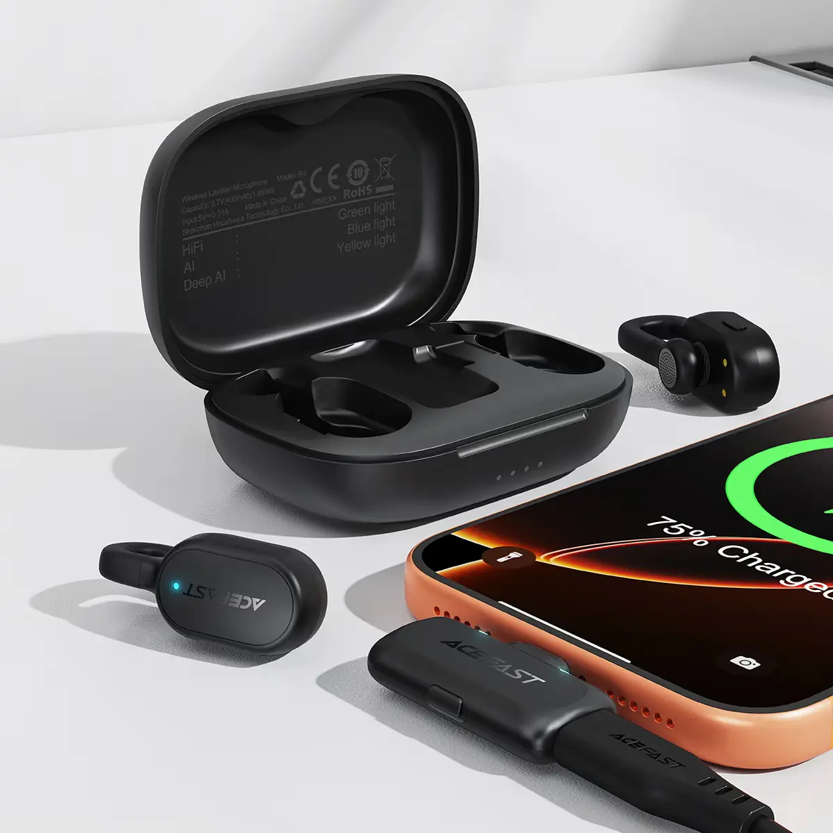 ACEFAST R4 Wireless Lavalier Microphones 1