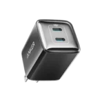 Anker A2038 521 Charger (Nano Pro) 40W 40W Max Charging Charge your MacBook Air at full speed when you connect to either USB-C port. Simultaneous Charging Power up your iPhone 13 and your iPad at the same time, at full speed. Advanced Safety Features Equipped with our all-new ActiveShield safety system to offer enhanced protection. Features a Dynamic Temperature Sensor which actively monitors temperature, and a Power Tuner Chip which adjusts power output to safeguard your connected device. Our Speed, Your Style Choose between 4 unique colors to find the one that suits your style. Model Number: A2038 Anker 521 Charger (Nano Pro) Faster. Smarter. Safer. Faster and Faster Charge the new iPhone up to 3 times faster than with your old 5W iPhone charger, or charge a 12.9″ iPad Pro (2018) almost 40% faster than with the original 18W in-box charger. 40W Max Charging Connect to either USB-C port to charge a MacBook Air at high speed. ActiveShield™️ Safety System Provides continuous temperature monitoring and output control to protect your connected device. Charge in Style Anker Nano Pro has an eye-catching icy finish and comes in 4 unique colors: Arctic White, Black Ice, Glacier Blue, and Cool Lavender. Small Size, Big Power 44% smaller than 2 original 20W iPhone chargers put together, but with just as much power. (Note: This is not a foldable charger) Input 100-240V～1.0A 50-60Hz Use One Port only 5.0V 3.0A 15.0W / 9.0V 3.0A 27.0W 15V 2.66A 40.0W / 20.0V 2.0A 40.0W Output (40.0W Max Per Port) PPS:3.3V -16V 2.5A (40W Max) Use Two Ports : Output: 20.0W + 20.0W (40.0W Max) Total Output: 40.0W Max Average active efficiency 82.78% Efficiency at low load (10%) 69.36% No-load power consumption 0.14W Operating Temperature 0℃〜 25℃ /32 ℉ -77 ℉