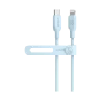 • **Anker A80A1/A80A2 541 USB-C to Lightning Cable (Bio-Based)** is a premium fast-charging cable designed to deliver reliable performance, exceptional durability, and environmentally conscious construction. Featuring MFi certification, support for up to 30W fast charging, bio-based materials derived from plants, and an ultra-durable design tested for up to 20,000 bends, this cable offers a sustainable and dependable charging solution for iPhone, iPad, AirPods, and other Lightning-enabled devices. Available in multiple stylish color options and lengths, the Anker 541 cable combines performance, durability, and eco-friendly innovation. • **Up to 30W Fast Charging Support** delivers efficient charging performance for compatible iPhones, iPads, and other Lightning devices when paired with a suitable USB-C power adapter. • **Apple MFi Certified** ensures flawless compatibility, safe charging, and reliable data transfer with all Lightning-enabled Apple devices. • **Bio-Based Material Construction** utilizes plant-derived materials such as corn and sugar cane to reduce reliance on petroleum-based plastics. • **Environmentally Friendly Design** includes 100% recyclable paper packaging printed with soy-based ink for a more sustainable product lifecycle. • **Ultra-Durable Construction** is tested to withstand up to 20,000 bends, ensuring long-lasting reliability for everyday use. • **USB-C to Lightning Connectivity** provides convenient charging and synchronization for a wide range of Apple devices. • **Available in Multiple Lengths** offers flexibility with both 3ft and 6ft options to suit different charging environments. • **Five Stylish Color Options** allow users to personalize their accessories with modern and vibrant finishes. • **Reliable Charging & Data Transfer** ensures stable performance whether charging devices or syncing files. • **Premium Anker Quality** delivers trusted durability and consistent charging performance backed by Anker's engineering expertise. --- ## **Specifications** **Product Name:** Anker 541 USB-C to Lightning Cable (Bio-Based) **Model Numbers:** • A80A1 • A80A2 **Cable Type:** • USB-C to Lightning **Charging Speed:** • Up to 30W Fast Charging **Certification:** • Apple MFi Certified **Available Lengths:** • 3ft (0.9m) • 6ft (1.8m) **Material:** • Bio-Based Exterior Material • Plant-Based Components Derived from Corn and Sugar Cane **Color Options:** • Phantom Black • Aurora White • Natural Green • Misty Blue • Lilac Purple **Durability:** • Tested for Up to 20,000 Bends **Packaging:** • 100% Recyclable Paper Packaging • Printed with Soy-Based Ink **Compatibility:** • iPhone • iPad • iPad Pro • AirPods • Other Apple Lightning Devices **Functions:** • Fast charging • Data synchronization • MFi-certified safe charging • Durable daily-use design • Eco-friendly construction --- ## **Q&A** **Q1: What devices are compatible with the Anker 541 USB-C to Lightning Cable?** A1: It is compatible with all Lightning-enabled Apple devices, including iPhones, iPads, iPad Pro models, AirPods, and more. **Q2: Does the cable support fast charging?** A2: Yes, it supports up to 30W fast charging when used with a compatible USB-C power adapter. **Q3: Is the cable Apple MFi certified?** A3: Yes, it is officially MFi certified for safe and reliable compatibility with Apple devices. **Q4: What makes this cable eco-friendly?** A4: The cable uses bio-based materials derived from plants such as corn and sugar cane, while the packaging is made from recyclable paper and soy-based ink. **Q5: How durable is the cable?** A5: It has been tested to withstand up to 20,000 bends, ensuring excellent durability for long-term use. **Q6: What lengths are available?** A6: The cable is available in both 3ft (0.9m) and 6ft (1.8m) versions. **Q7: Can it be used for data transfer as well as charging?** A7: Yes, the cable supports both charging and data synchronization functions. **Q8: What colors are available?** A8: It is available in Phantom Black, Aurora White, Natural Green, Misty Blue, and Lilac Purple. **Q9: Is the cable suitable for iPad fast charging?** A9: Yes, it supports high-speed charging for compatible iPad models with Lightning ports. **Q10: What is the advantage of bio-based cable materials?** A10: Bio-based materials help reduce environmental impact by replacing a portion of conventional petroleum-based plastics with renewable plant-derived resources.