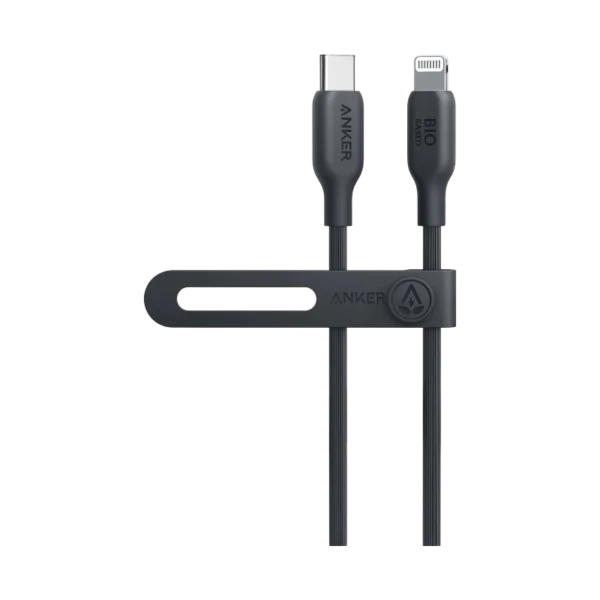 • **Anker A80A1/A80A2 541 USB-C to Lightning Cable (Bio-Based)** is a premium fast-charging cable designed to deliver reliable performance, exceptional durability, and environmentally conscious construction. Featuring MFi certification, support for up to 30W fast charging, bio-based materials derived from plants, and an ultra-durable design tested for up to 20,000 bends, this cable offers a sustainable and dependable charging solution for iPhone, iPad, AirPods, and other Lightning-enabled devices. Available in multiple stylish color options and lengths, the Anker 541 cable combines performance, durability, and eco-friendly innovation. • **Up to 30W Fast Charging Support** delivers efficient charging performance for compatible iPhones, iPads, and other Lightning devices when paired with a suitable USB-C power adapter. • **Apple MFi Certified** ensures flawless compatibility, safe charging, and reliable data transfer with all Lightning-enabled Apple devices. • **Bio-Based Material Construction** utilizes plant-derived materials such as corn and sugar cane to reduce reliance on petroleum-based plastics. • **Environmentally Friendly Design** includes 100% recyclable paper packaging printed with soy-based ink for a more sustainable product lifecycle. • **Ultra-Durable Construction** is tested to withstand up to 20,000 bends, ensuring long-lasting reliability for everyday use. • **USB-C to Lightning Connectivity** provides convenient charging and synchronization for a wide range of Apple devices. • **Available in Multiple Lengths** offers flexibility with both 3ft and 6ft options to suit different charging environments. • **Five Stylish Color Options** allow users to personalize their accessories with modern and vibrant finishes. • **Reliable Charging & Data Transfer** ensures stable performance whether charging devices or syncing files. • **Premium Anker Quality** delivers trusted durability and consistent charging performance backed by Anker's engineering expertise. --- ## **Specifications** **Product Name:** Anker 541 USB-C to Lightning Cable (Bio-Based) **Model Numbers:** • A80A1 • A80A2 **Cable Type:** • USB-C to Lightning **Charging Speed:** • Up to 30W Fast Charging **Certification:** • Apple MFi Certified **Available Lengths:** • 3ft (0.9m) • 6ft (1.8m) **Material:** • Bio-Based Exterior Material • Plant-Based Components Derived from Corn and Sugar Cane **Color Options:** • Phantom Black • Aurora White • Natural Green • Misty Blue • Lilac Purple **Durability:** • Tested for Up to 20,000 Bends **Packaging:** • 100% Recyclable Paper Packaging • Printed with Soy-Based Ink **Compatibility:** • iPhone • iPad • iPad Pro • AirPods • Other Apple Lightning Devices **Functions:** • Fast charging • Data synchronization • MFi-certified safe charging • Durable daily-use design • Eco-friendly construction --- ## **Q&A** **Q1: What devices are compatible with the Anker 541 USB-C to Lightning Cable?** A1: It is compatible with all Lightning-enabled Apple devices, including iPhones, iPads, iPad Pro models, AirPods, and more. **Q2: Does the cable support fast charging?** A2: Yes, it supports up to 30W fast charging when used with a compatible USB-C power adapter. **Q3: Is the cable Apple MFi certified?** A3: Yes, it is officially MFi certified for safe and reliable compatibility with Apple devices. **Q4: What makes this cable eco-friendly?** A4: The cable uses bio-based materials derived from plants such as corn and sugar cane, while the packaging is made from recyclable paper and soy-based ink. **Q5: How durable is the cable?** A5: It has been tested to withstand up to 20,000 bends, ensuring excellent durability for long-term use. **Q6: What lengths are available?** A6: The cable is available in both 3ft (0.9m) and 6ft (1.8m) versions. **Q7: Can it be used for data transfer as well as charging?** A7: Yes, the cable supports both charging and data synchronization functions. **Q8: What colors are available?** A8: It is available in Phantom Black, Aurora White, Natural Green, Misty Blue, and Lilac Purple. **Q9: Is the cable suitable for iPad fast charging?** A9: Yes, it supports high-speed charging for compatible iPad models with Lightning ports. **Q10: What is the advantage of bio-based cable materials?** A10: Bio-based materials help reduce environmental impact by replacing a portion of conventional petroleum-based plastics with renewable plant-derived resources.