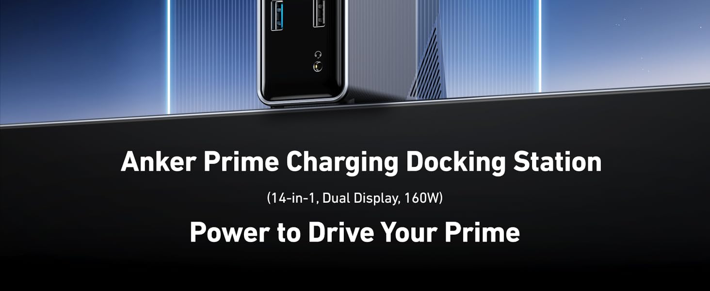 Anker A83B6 Prime Charging Docking Station 14 in 1 Dual Display 160W 1