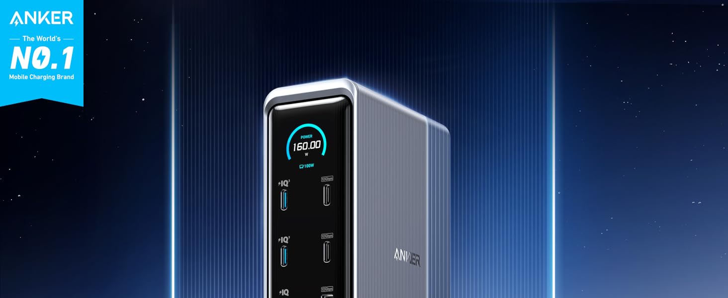 Anker A83B6 Prime Charging Docking Station 14 in 1 Dual Display 160W 2