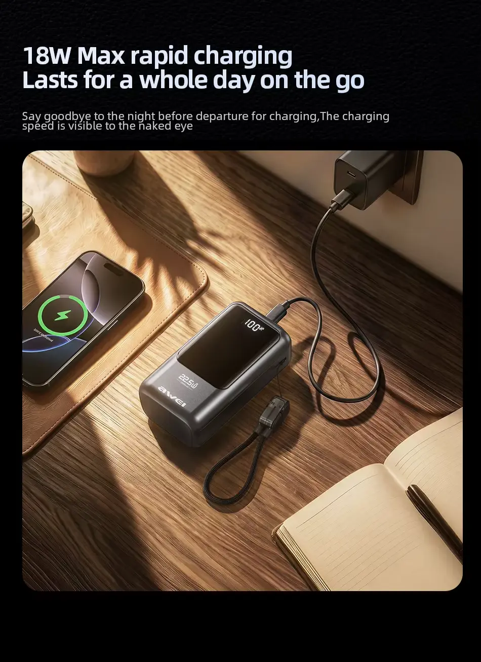 Awei PA 100 20000mAh 22.5W Power Bank 1
