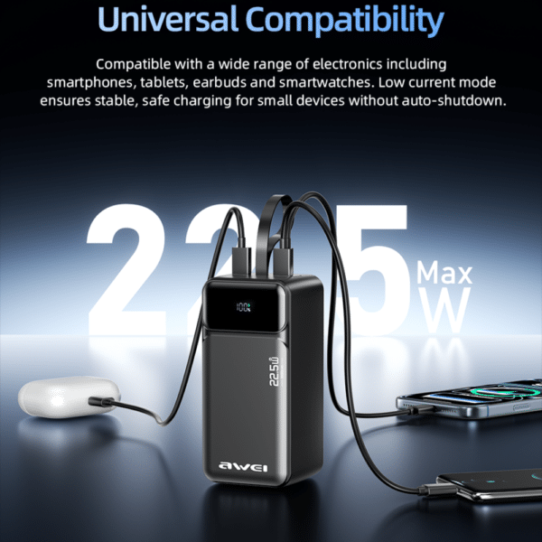 Awei PA-106 50000mAh 22.5W Fast Charging Type-C & USB Portable Power Bank