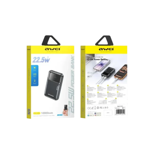Awei PA-95 10000mAh 22.5W Portable Mini Power Bank